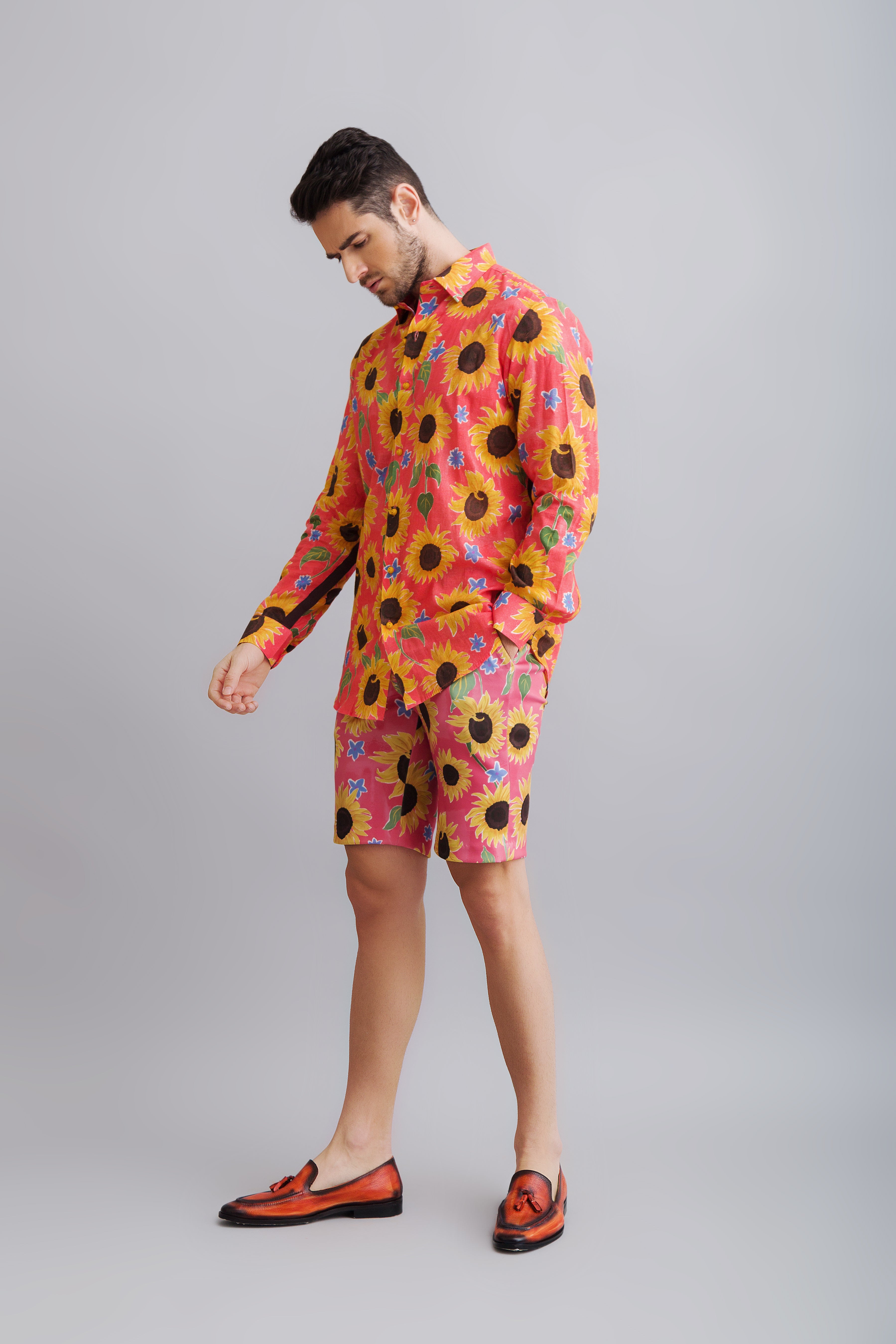 flower printed shirts full sleeves