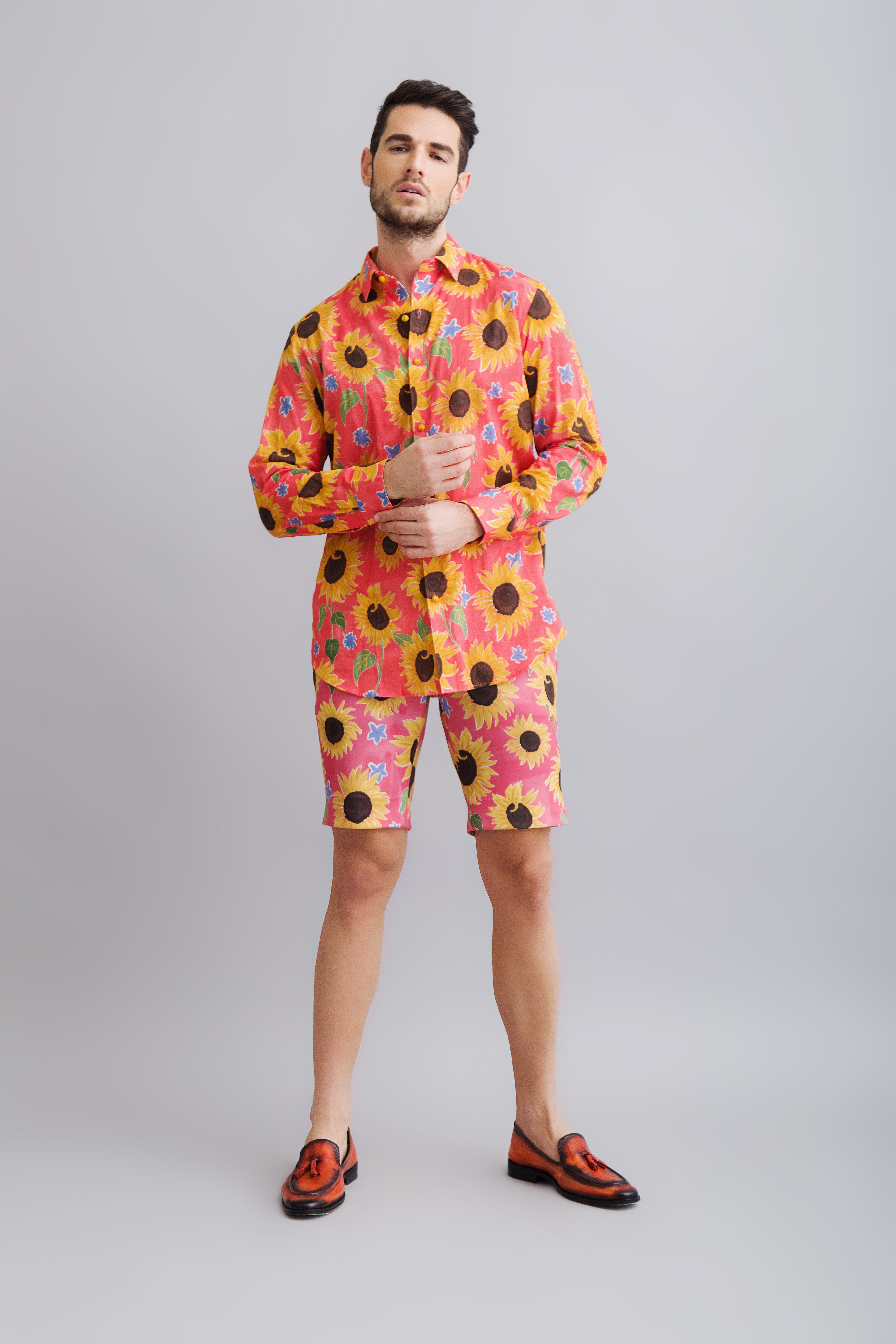 flower printed shirts full sleeves