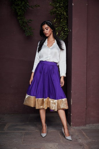 Purple Silk Skirt