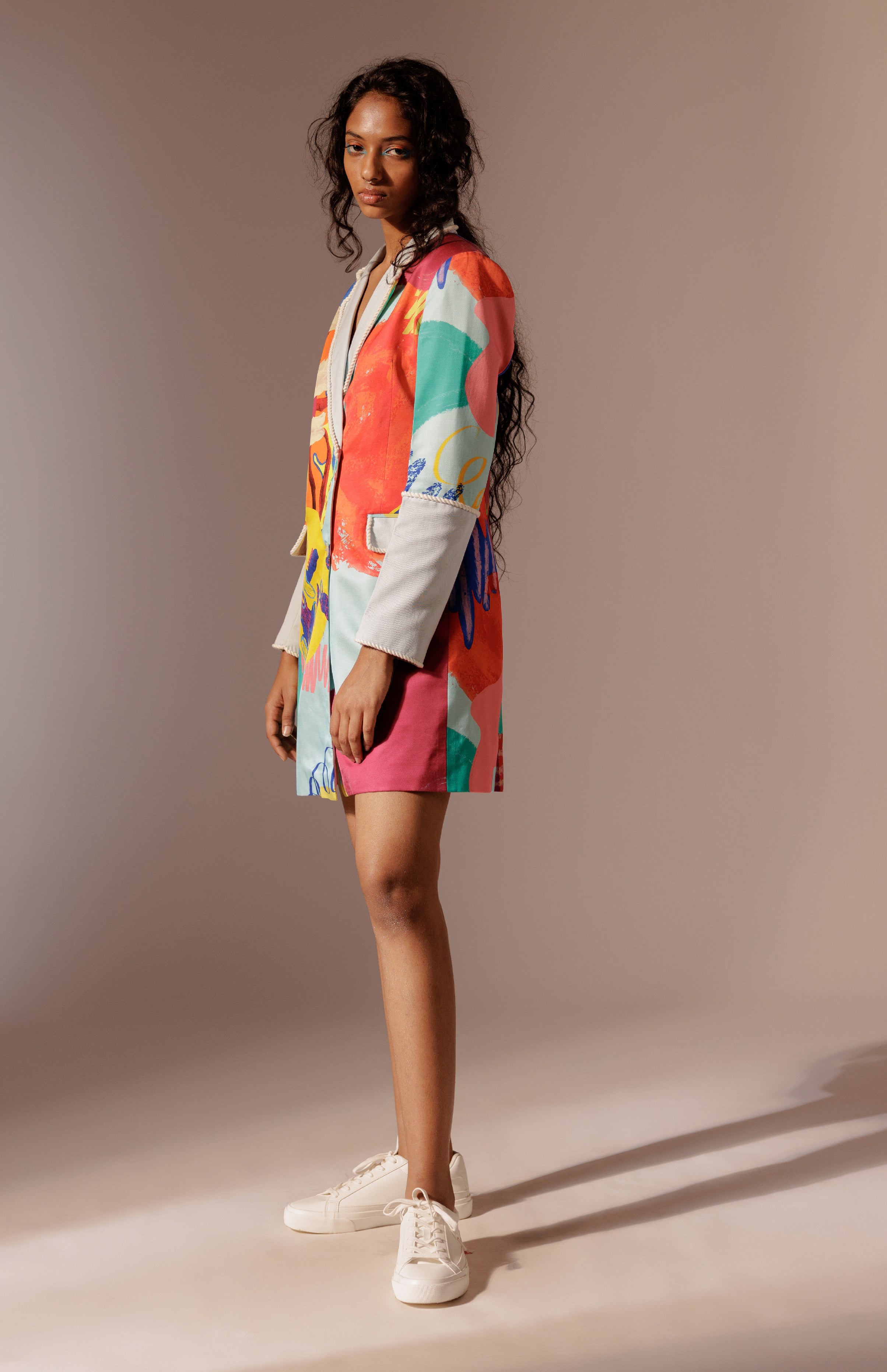 Island Colour Block Blazer Dress