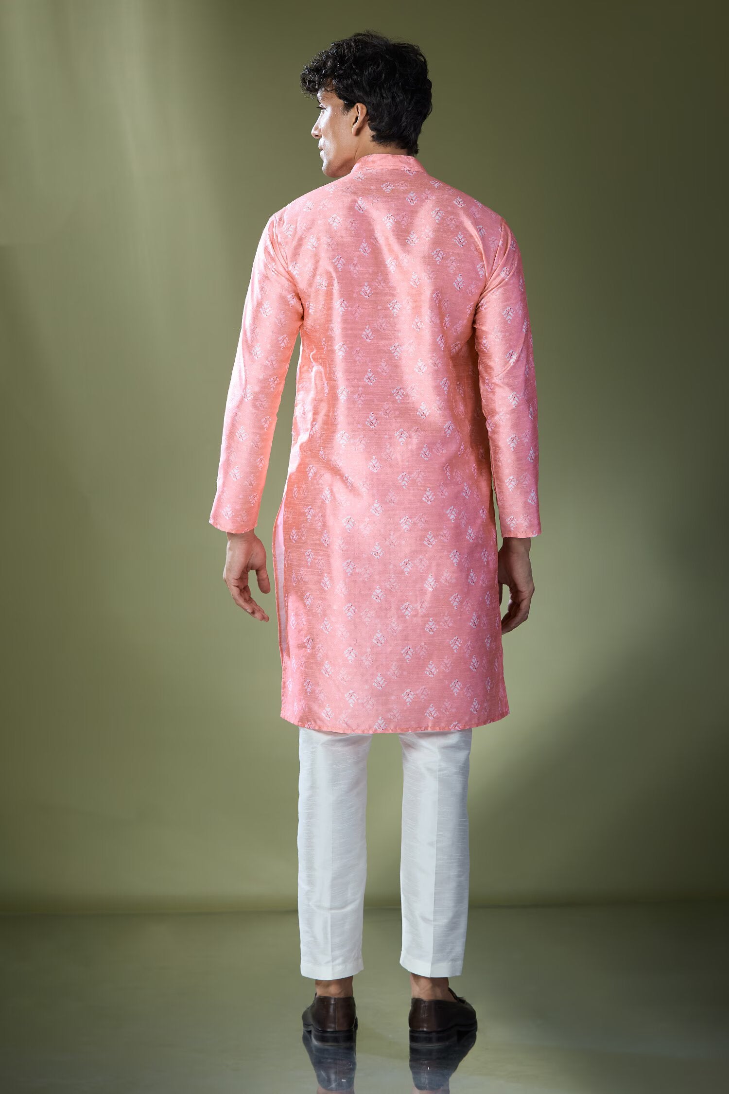 Pink Printed Kurta Set
