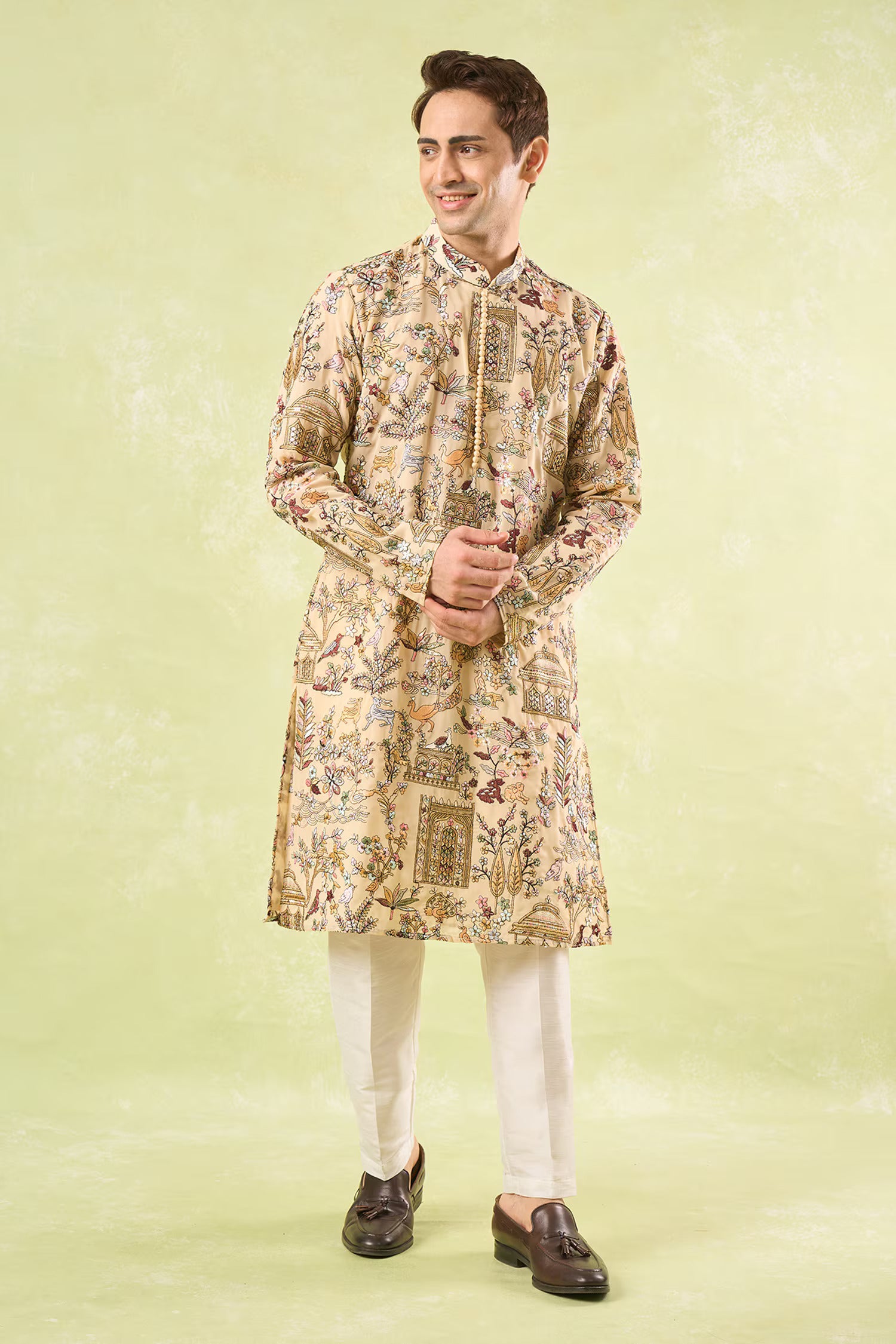 Yellow Embroidered Kurta Set
