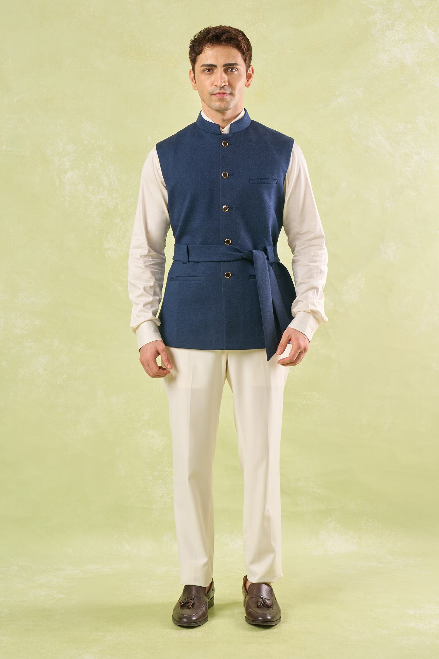 Blue Belted Jacket