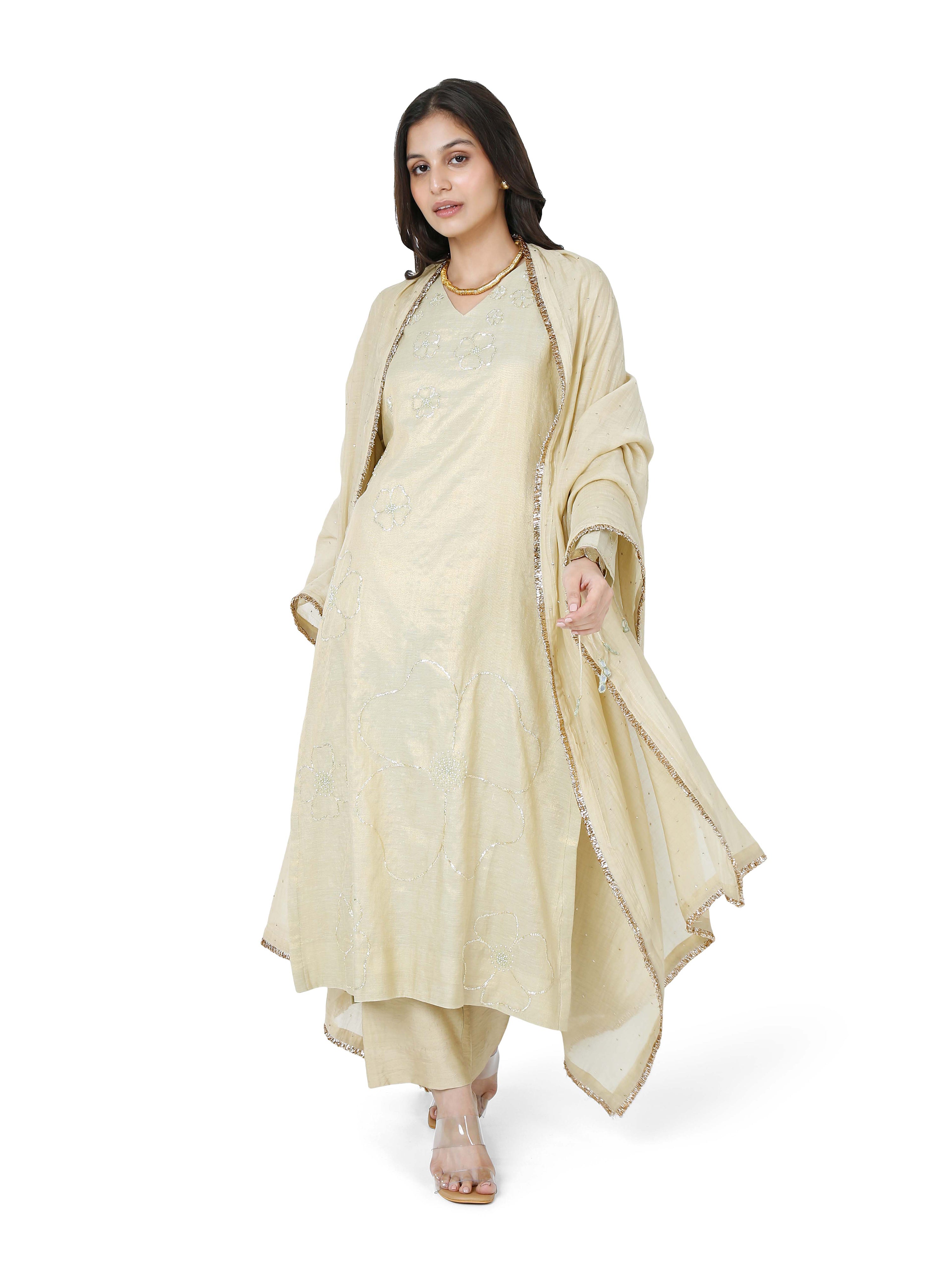 Pista Green Straight Kurta Set