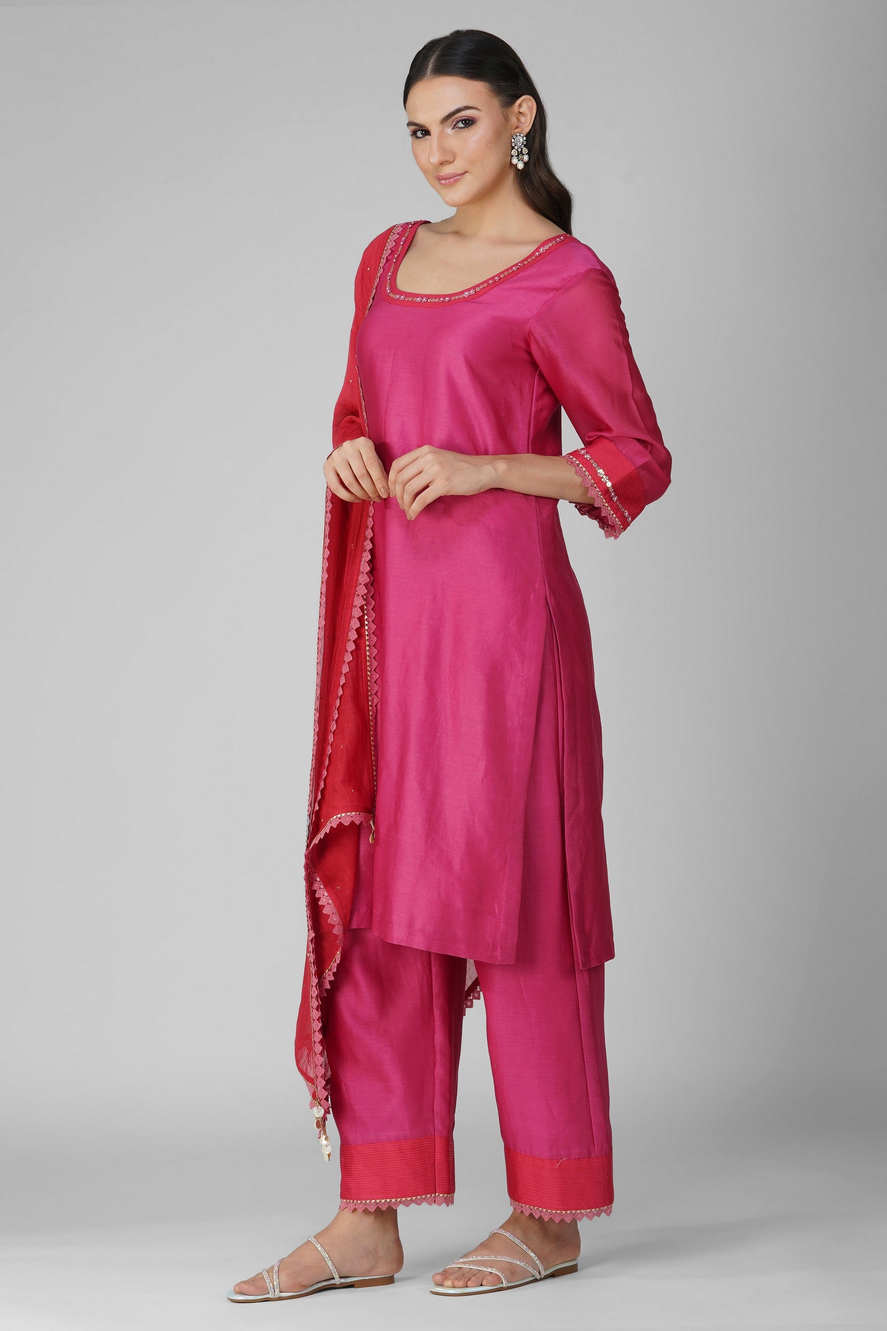 Cosmic flower Two-Tone Kurta Set