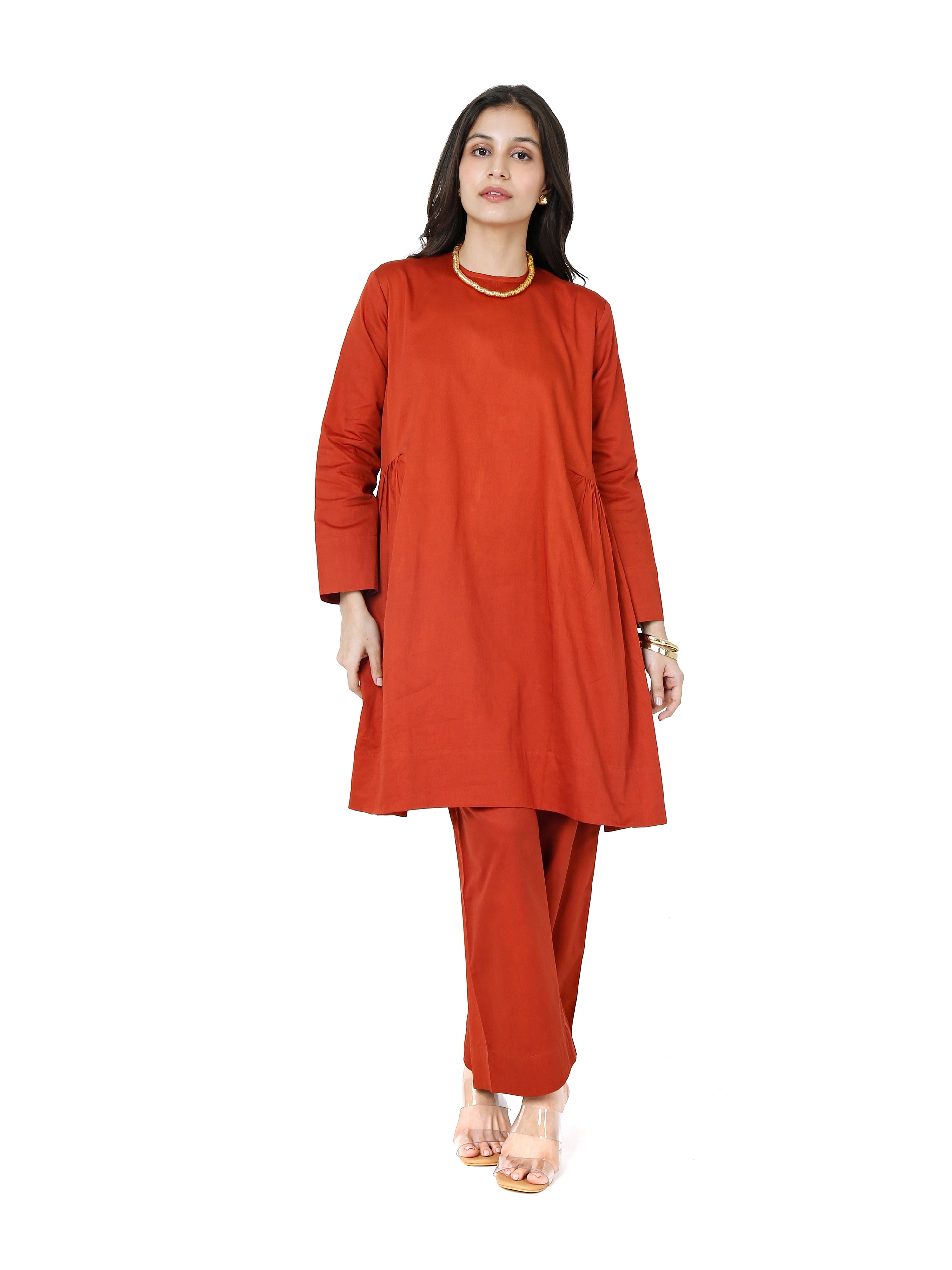 Cotton Satin short kurta set