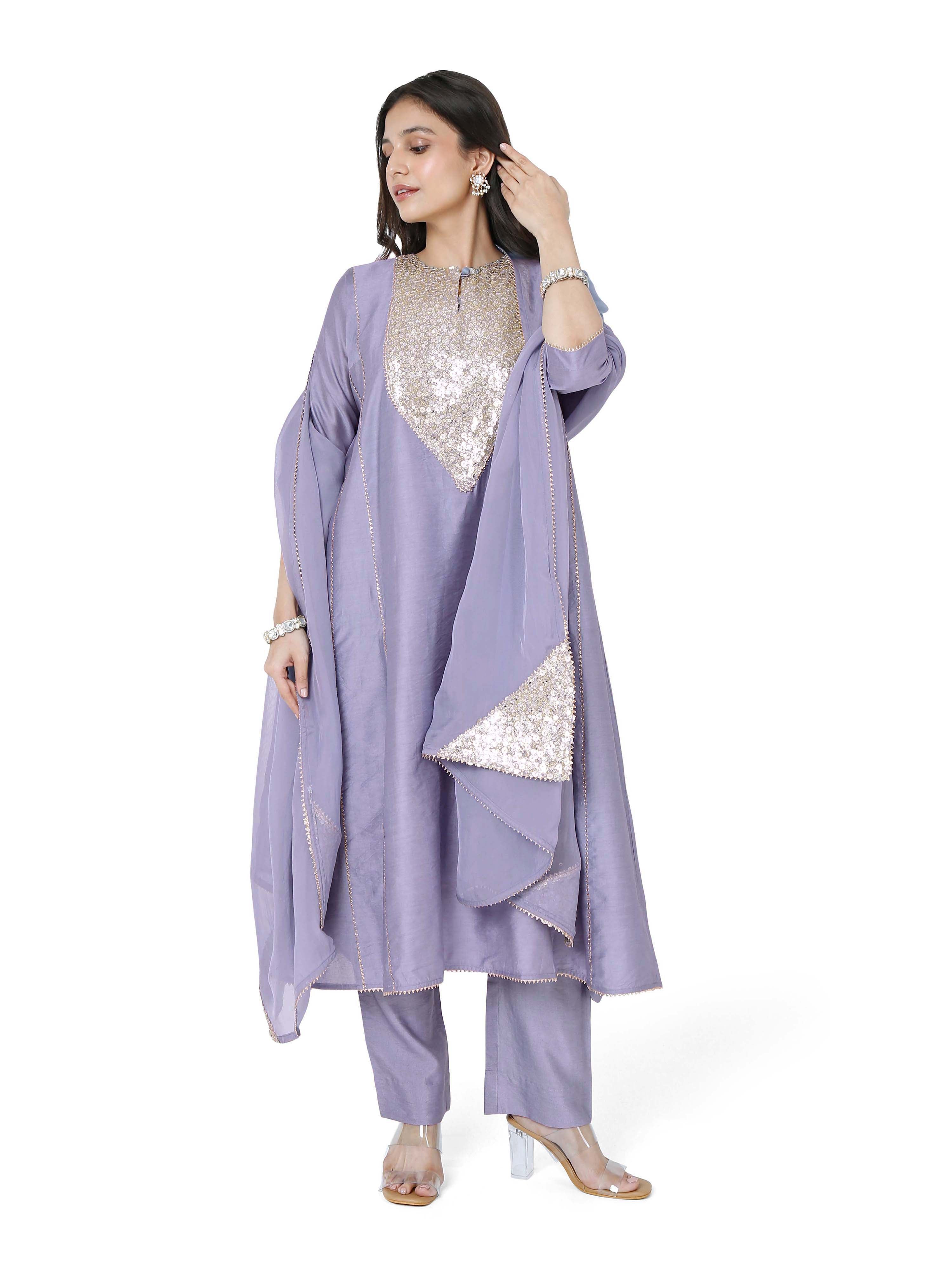 Purple Kali Kurta