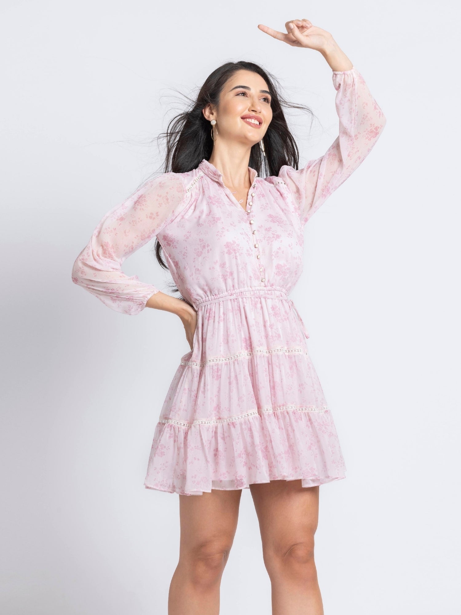 Serene Rosette Mini Dress
