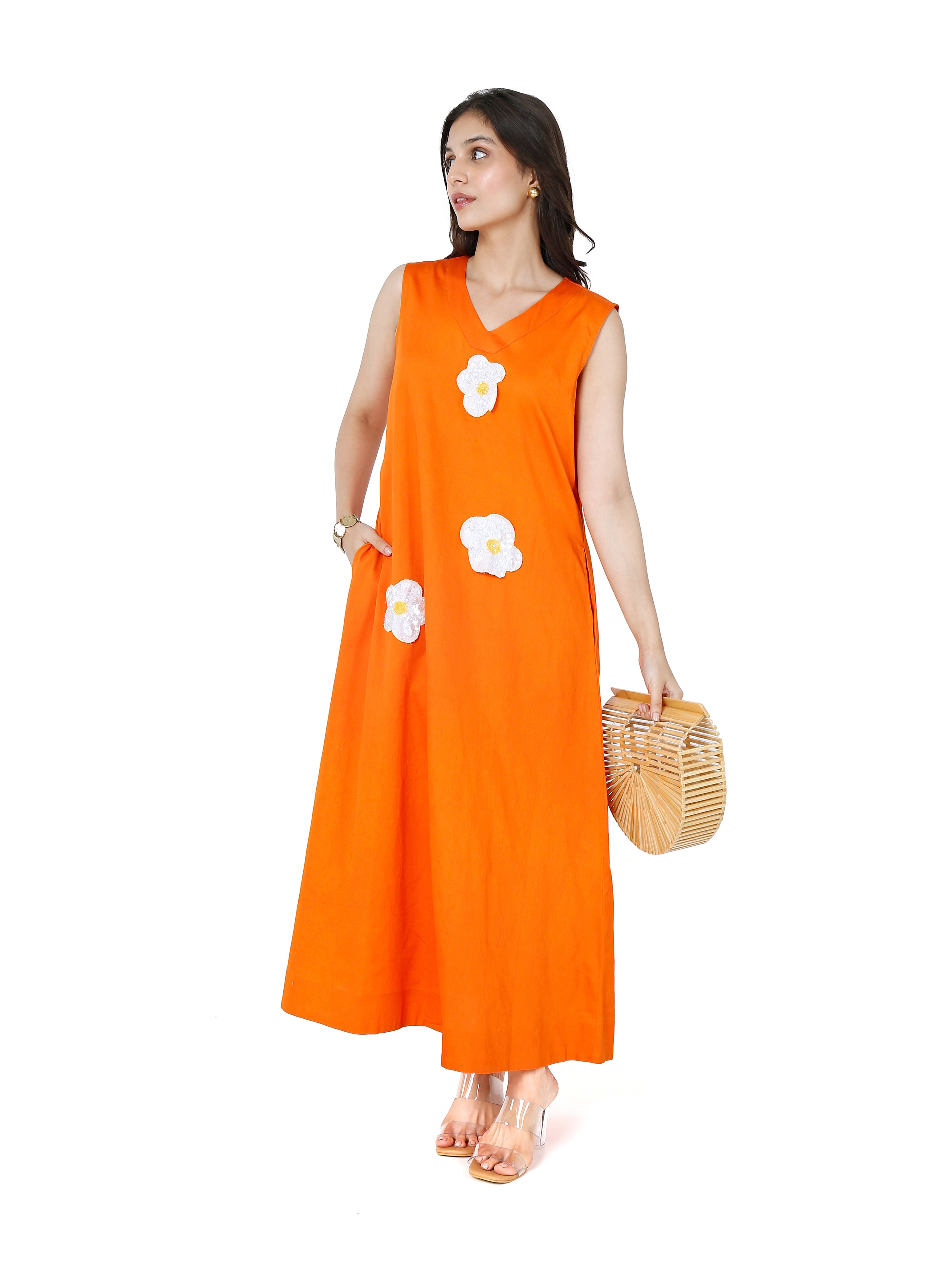 Classic long sleeveless dress