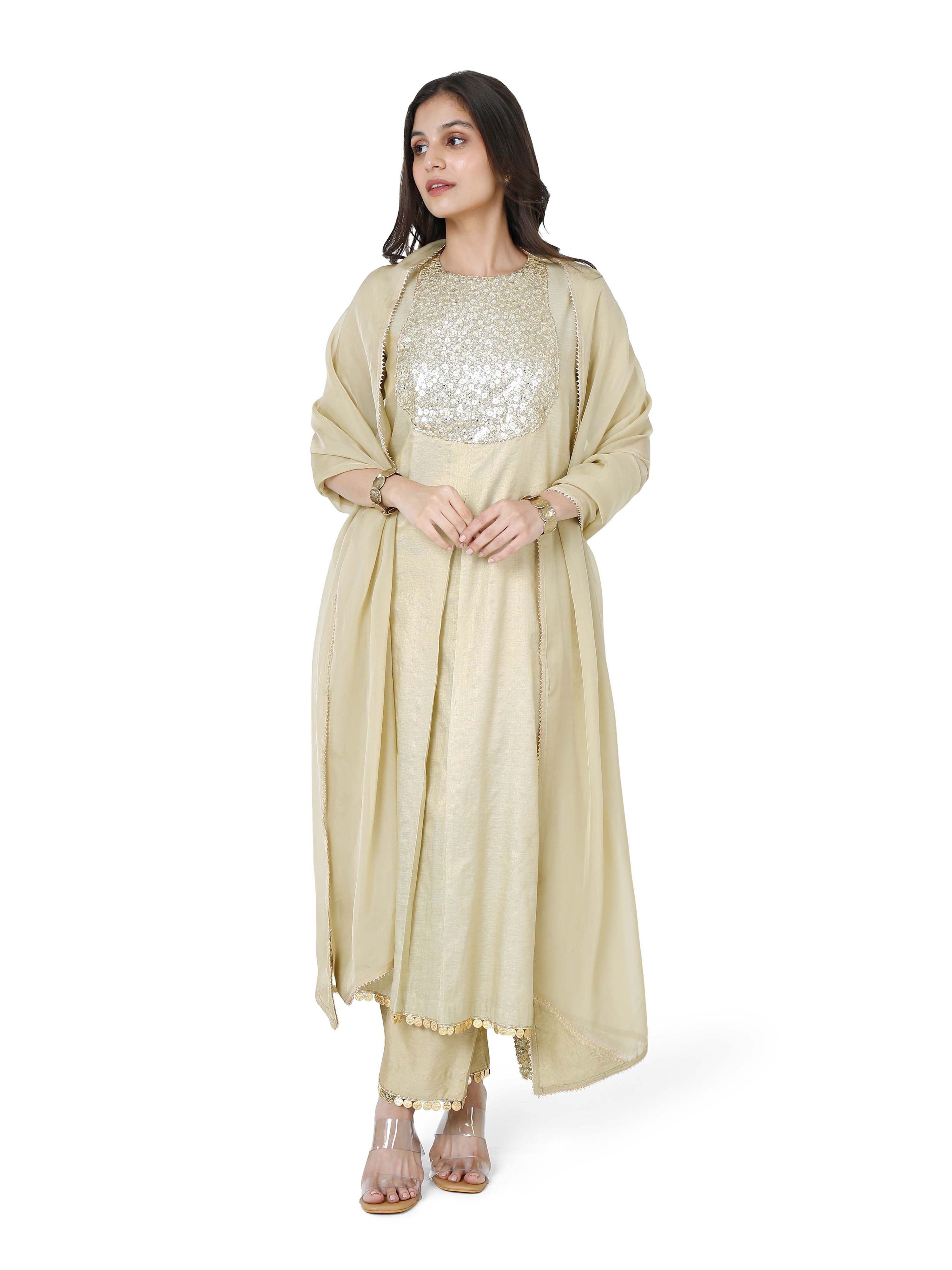 Pista Green Straight Kurta Set