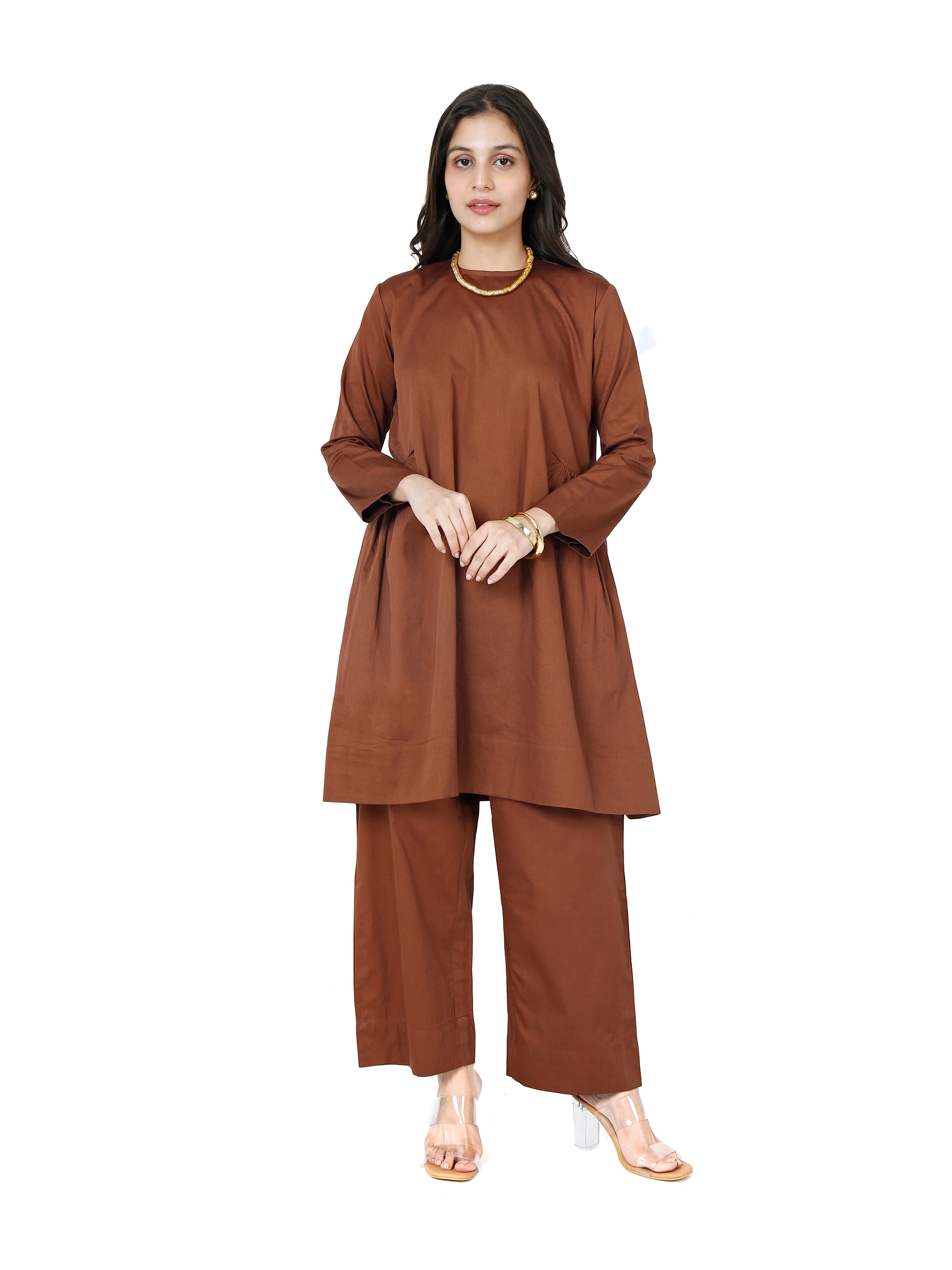 Cotton Satin short kurta set