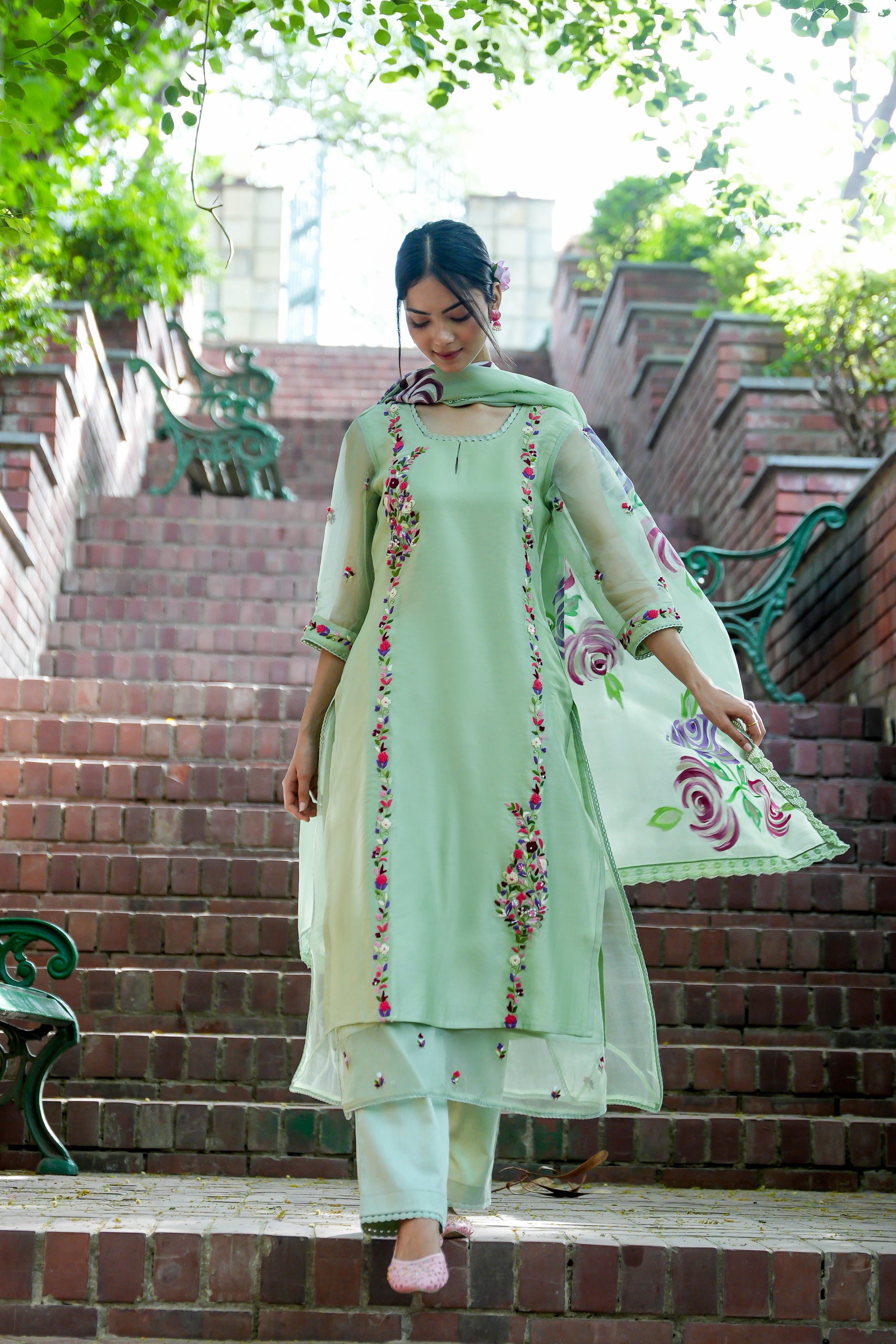 Emerald Forest Green Kurta Set