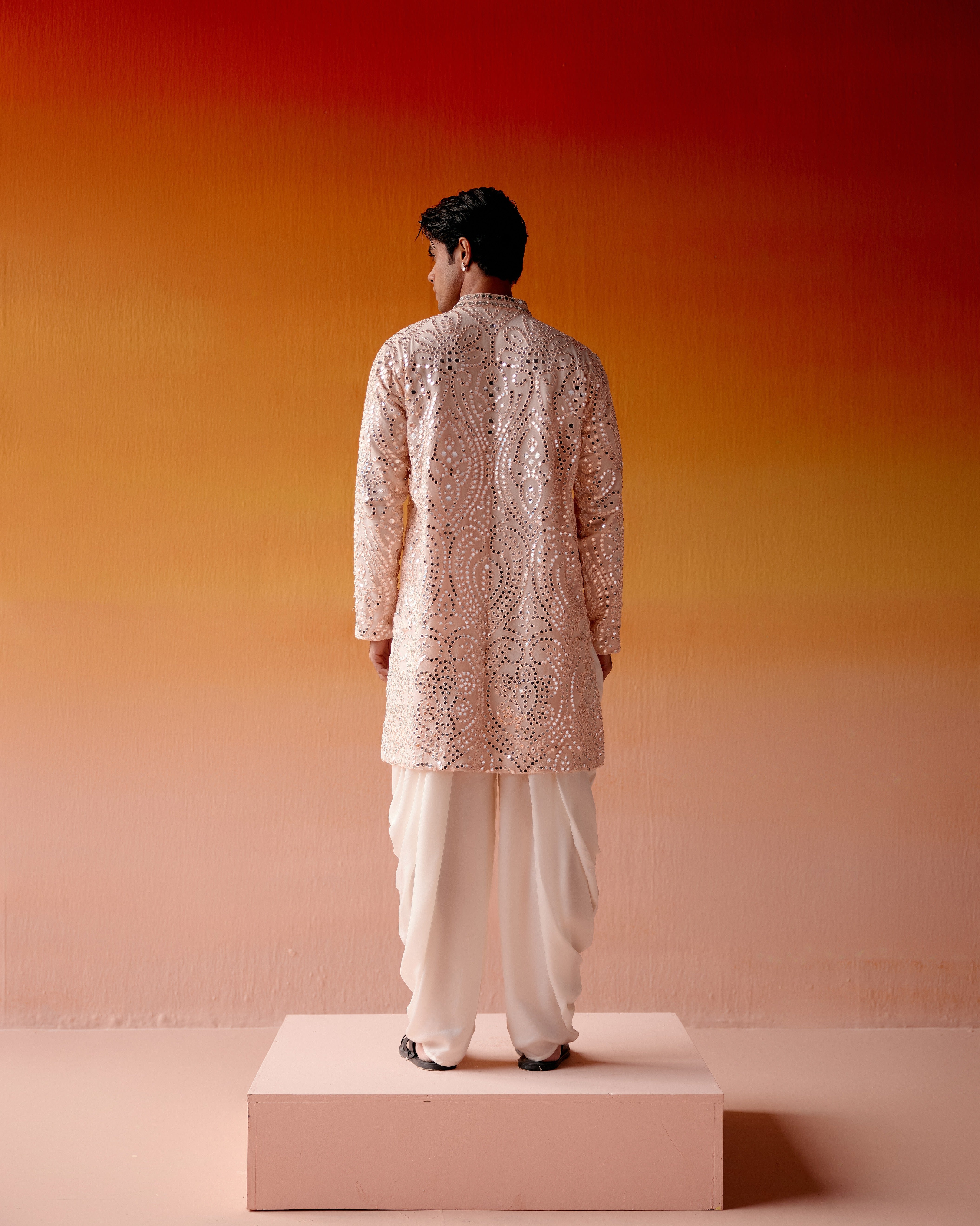 AFGHANI MIRRORWORK KURTA WITH SALWAR