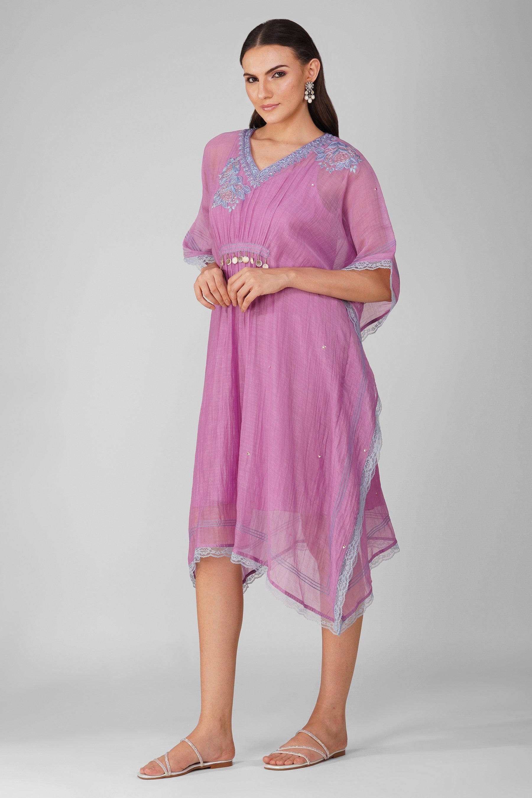 Starry Rose Gathered Kaftan