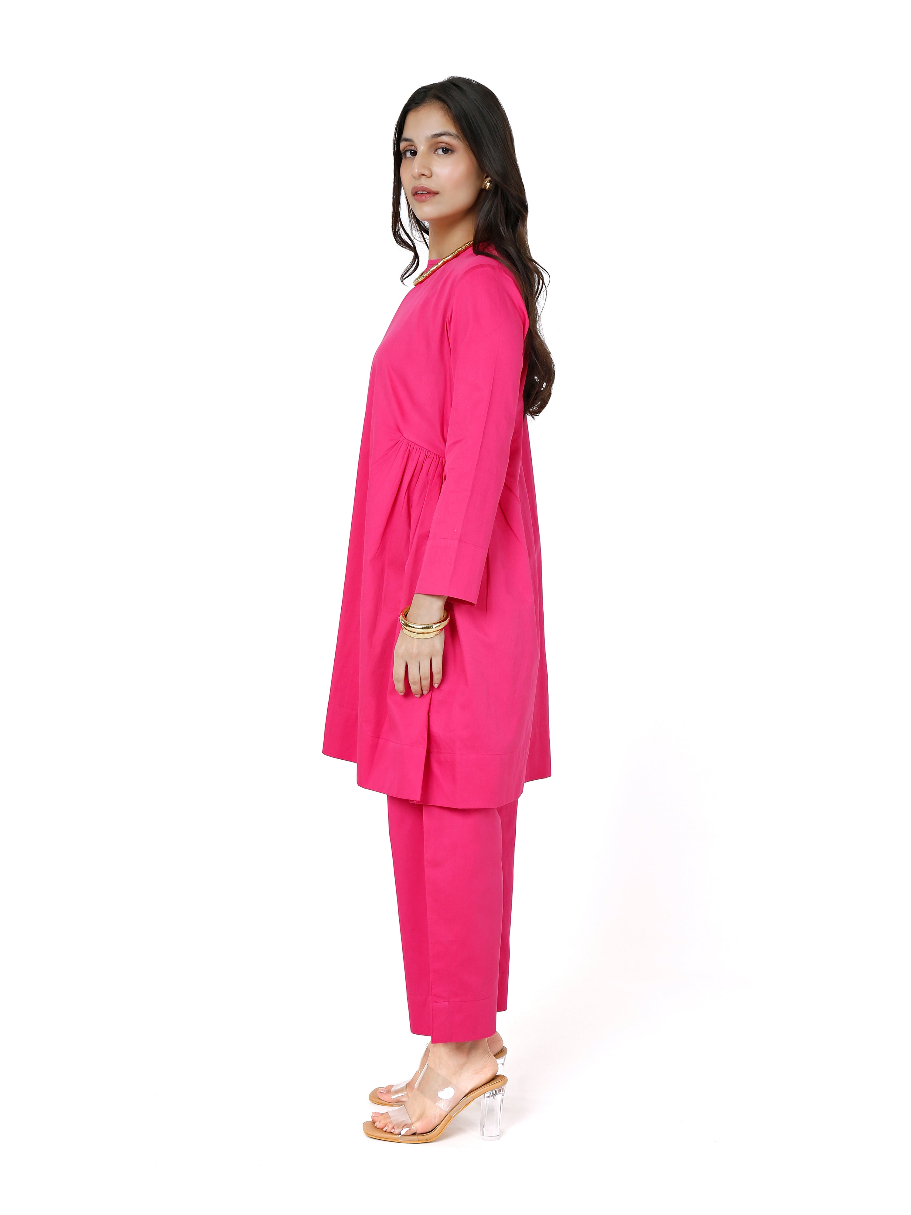 Cotton Satin short kurta set