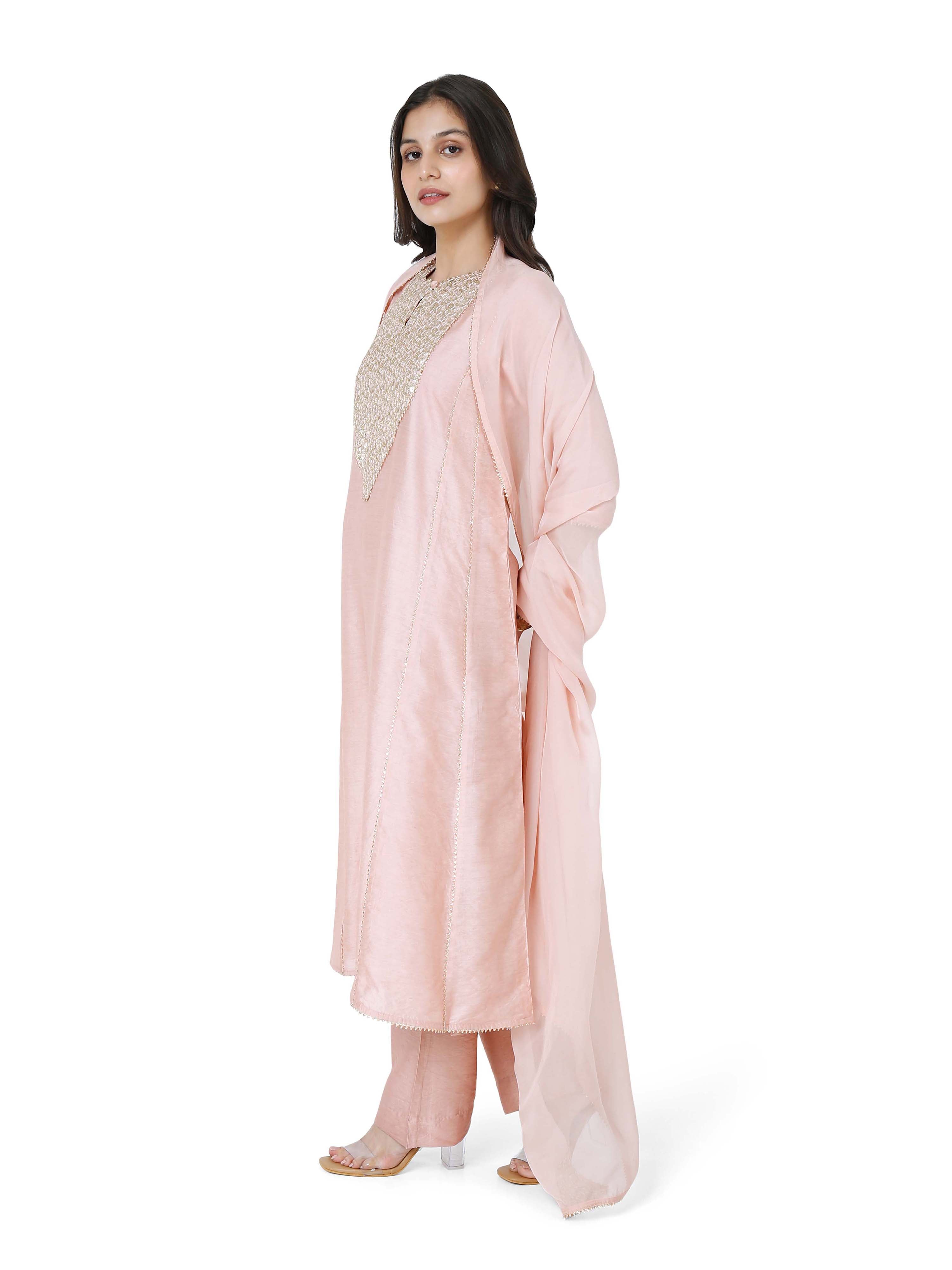 Pink Kali Kurta