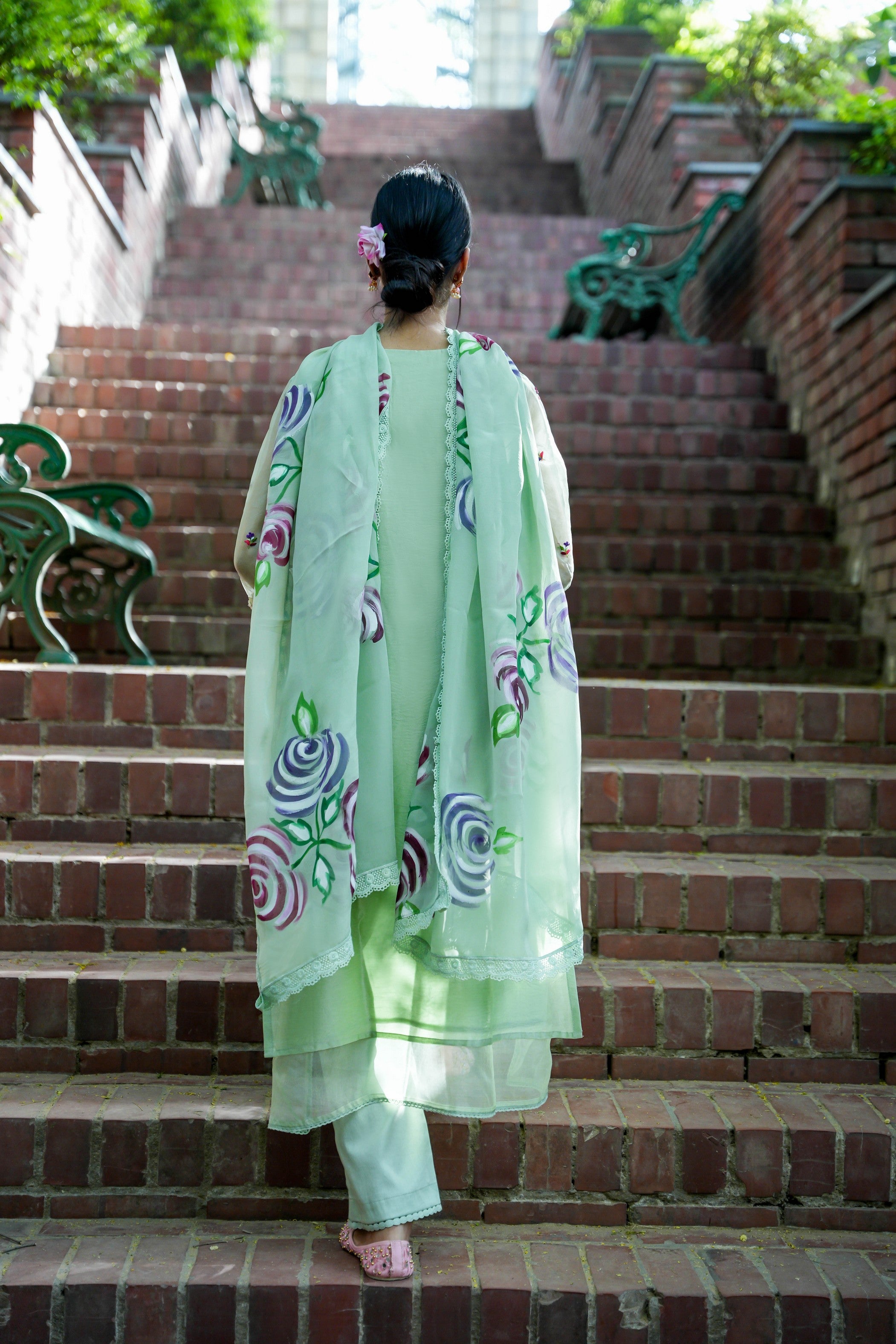 Emerald Forest Green Kurta Set