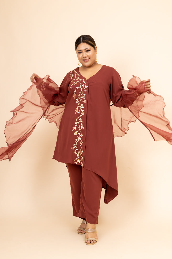 Noor-Gul Asymmetrical Co-ord Set