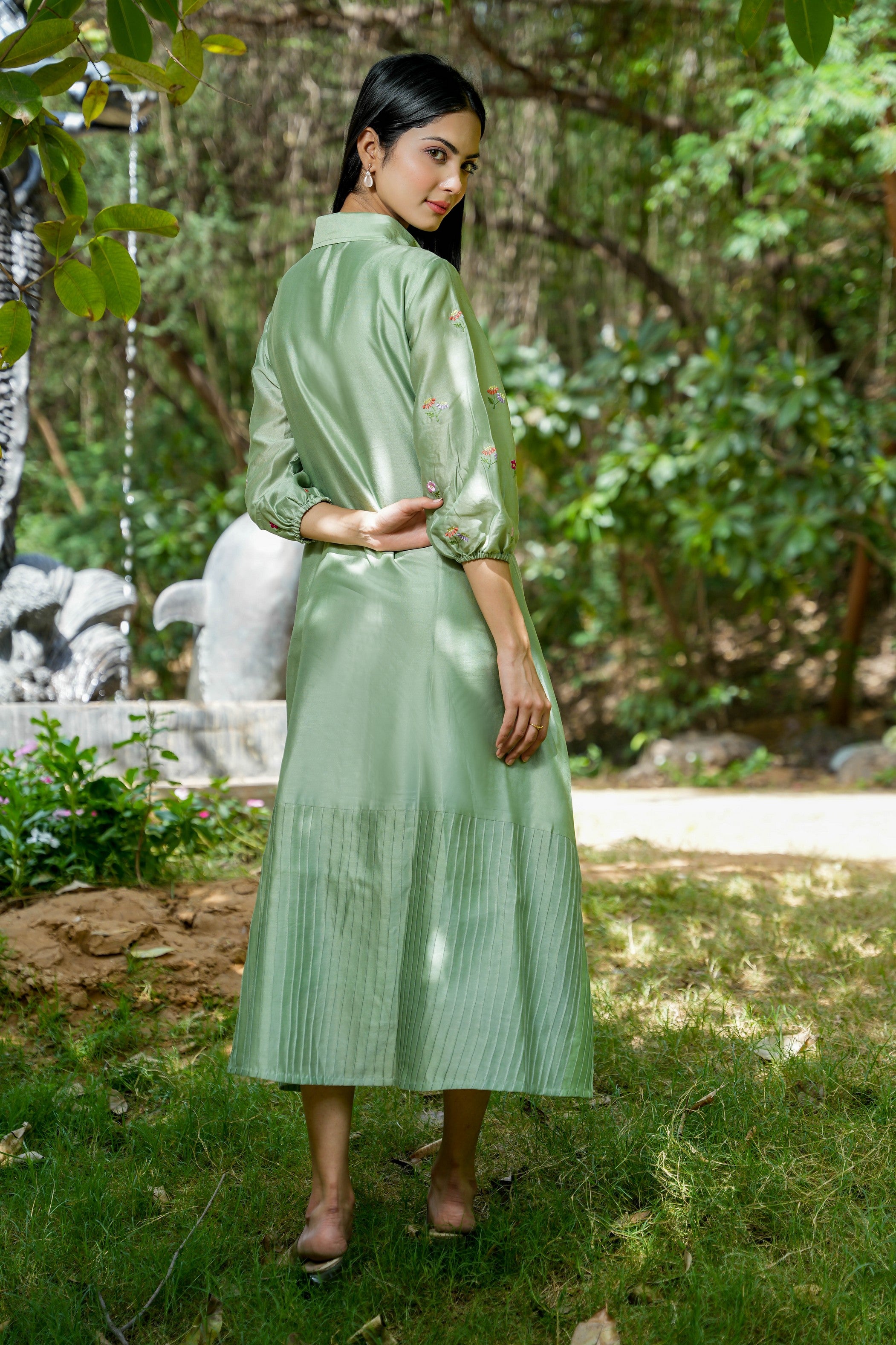 Green Shirt Dress