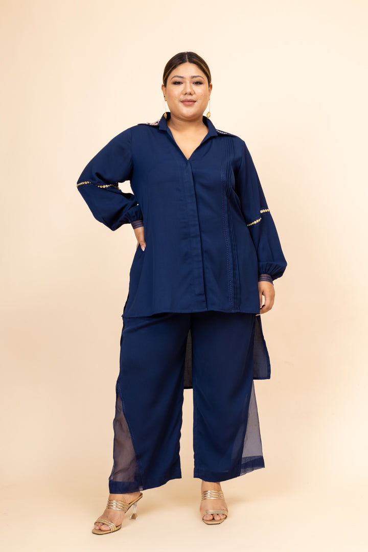 Sahiba Navy Blue Co-ord Set