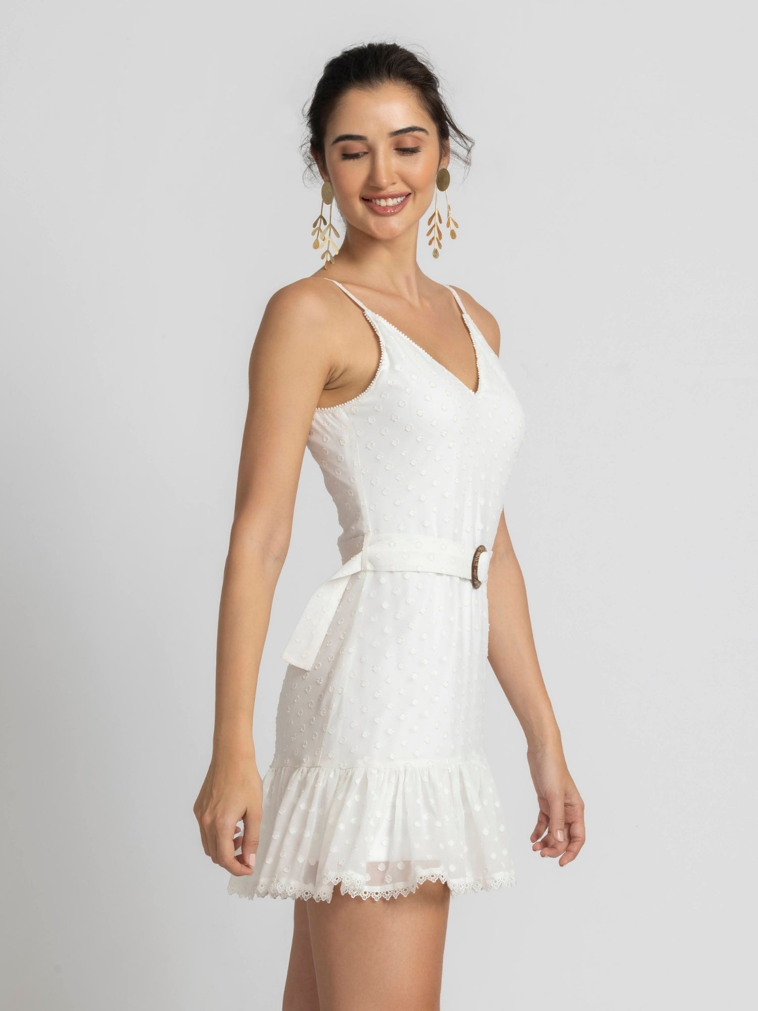Snowflake White Mini dress