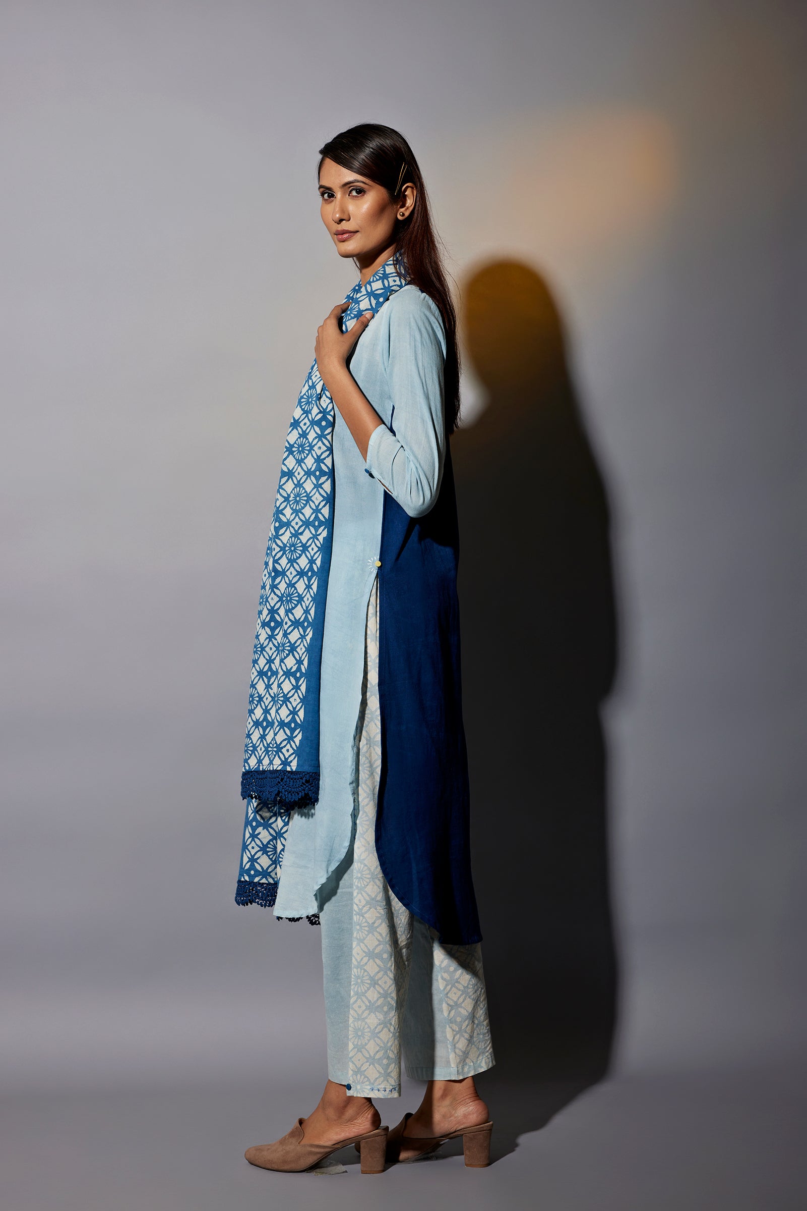 CHALK BLUE KURTA SET