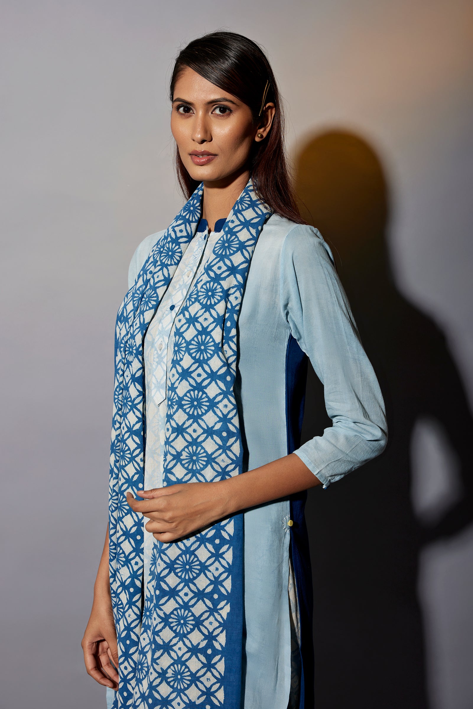 CHALK BLUE KURTA SET