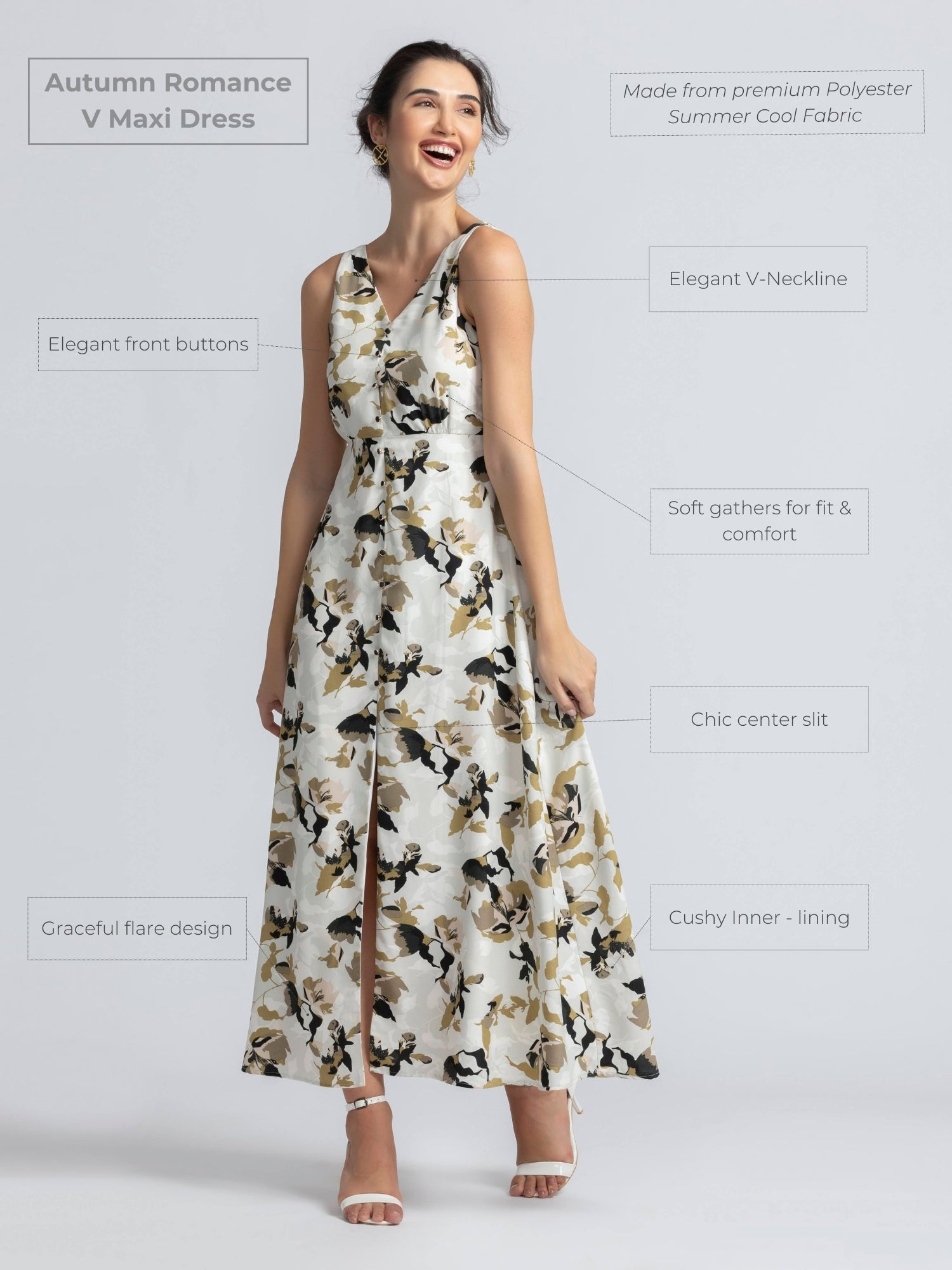Autumn Romance V Maxi Dress