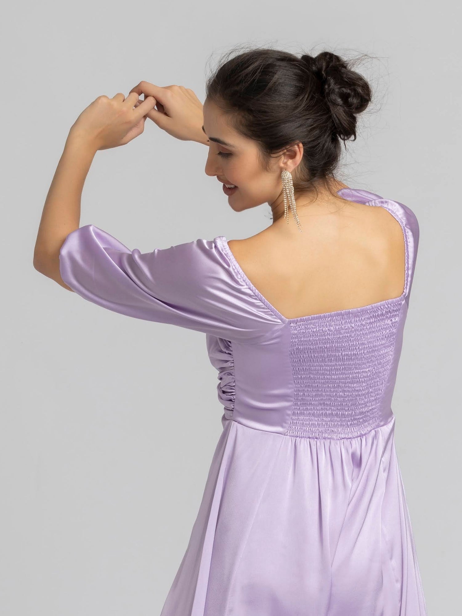 Lavender Elegance Sweetheart Maxi Dress