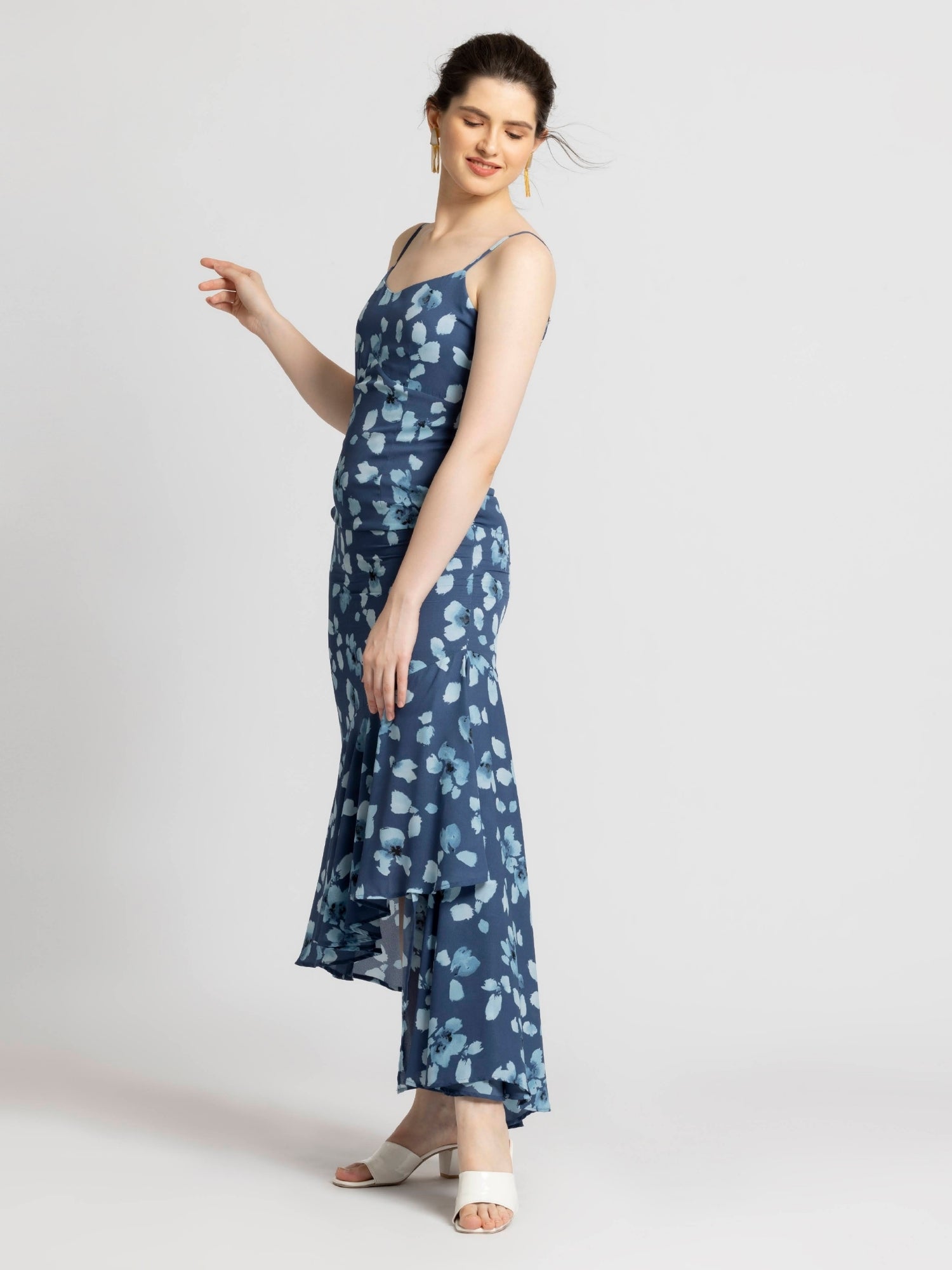 Floral Waterfall Maxi Dress