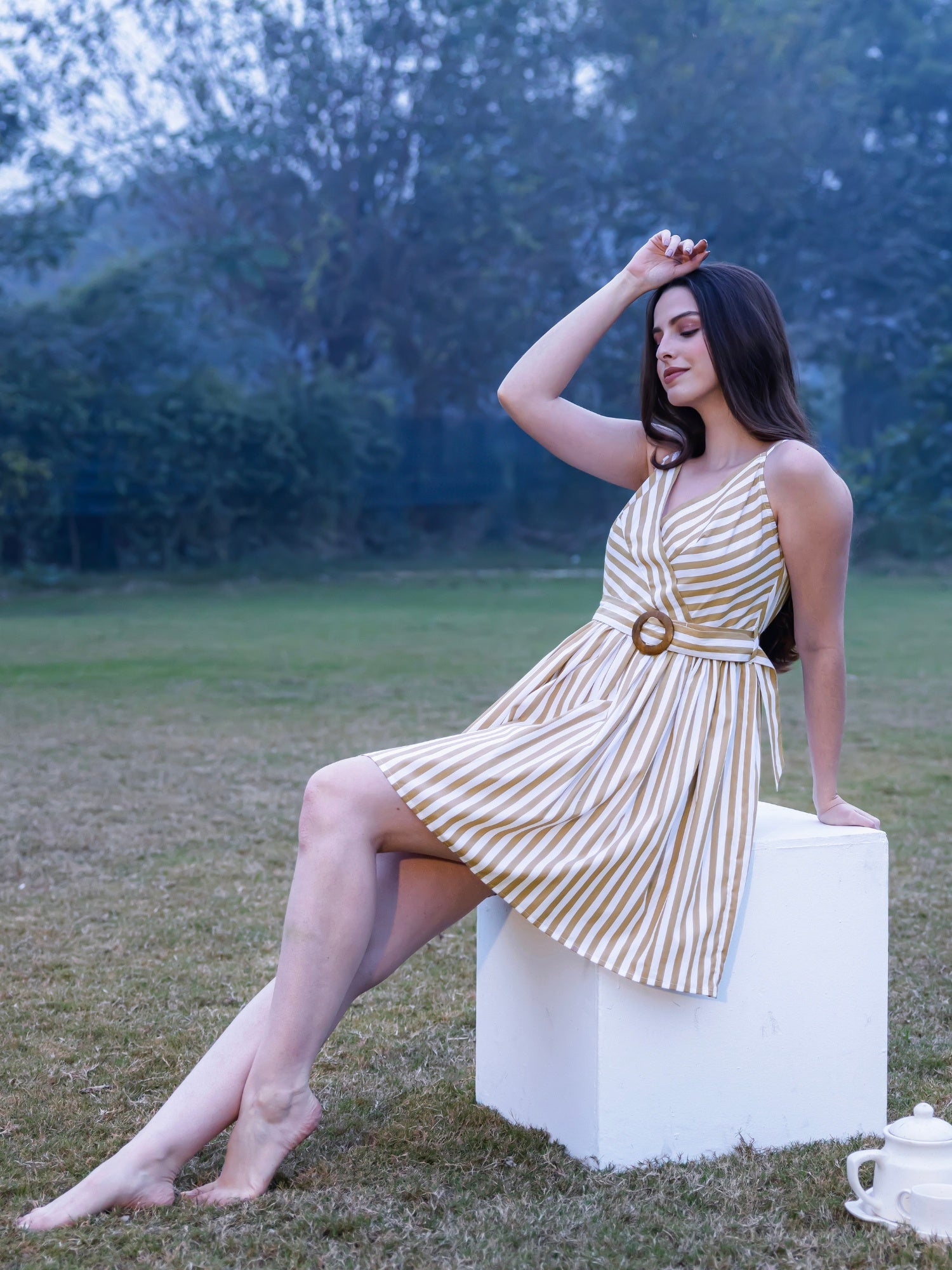 Riviera Elegance Chic Mini Dress