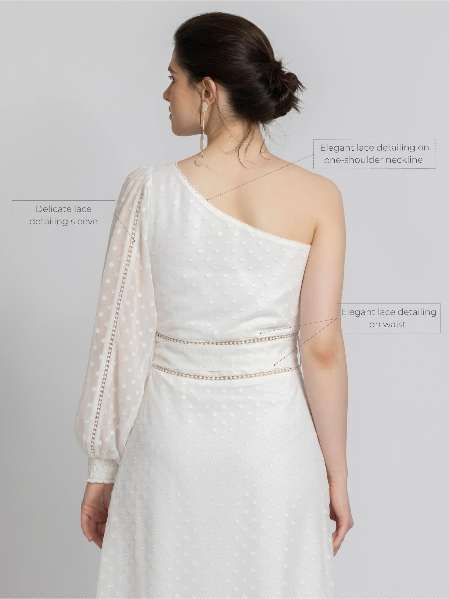 Snowflake White Midi dress