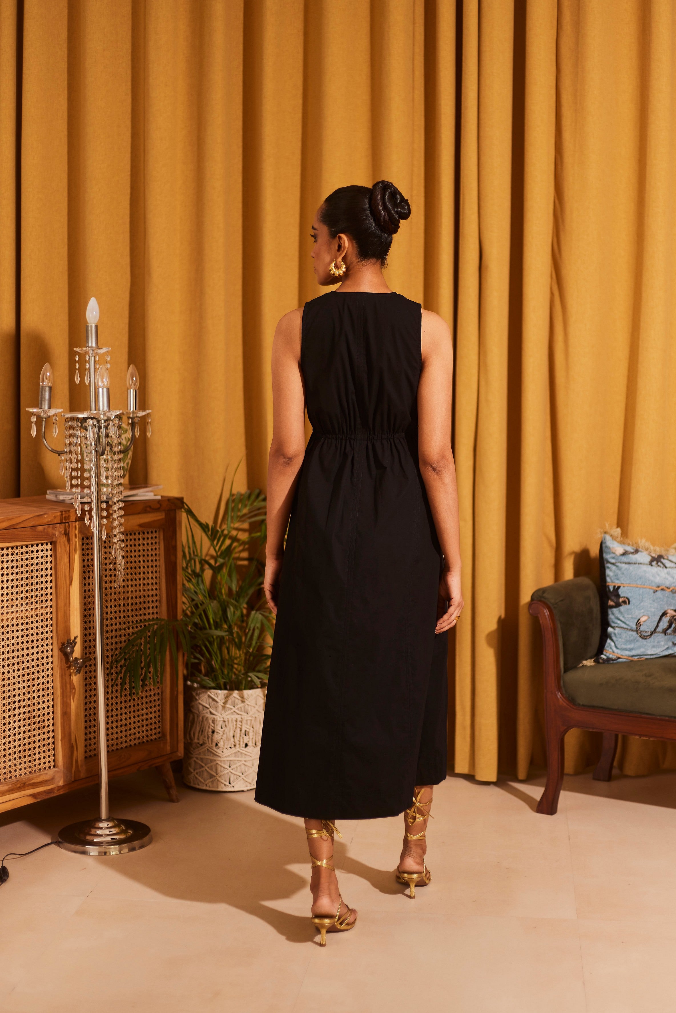 Black Statement A-Line Dress