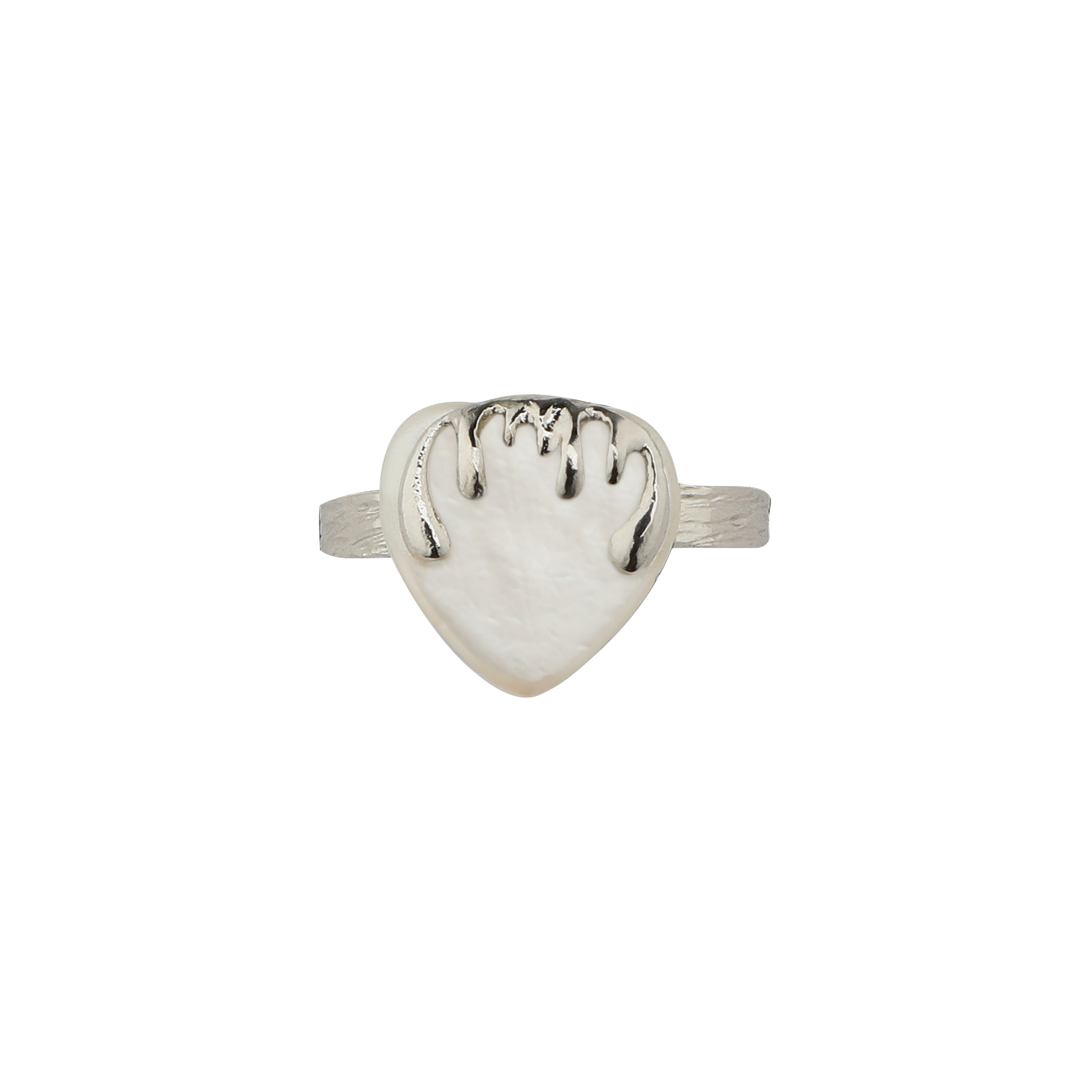 Melting Heart Ring- Silver