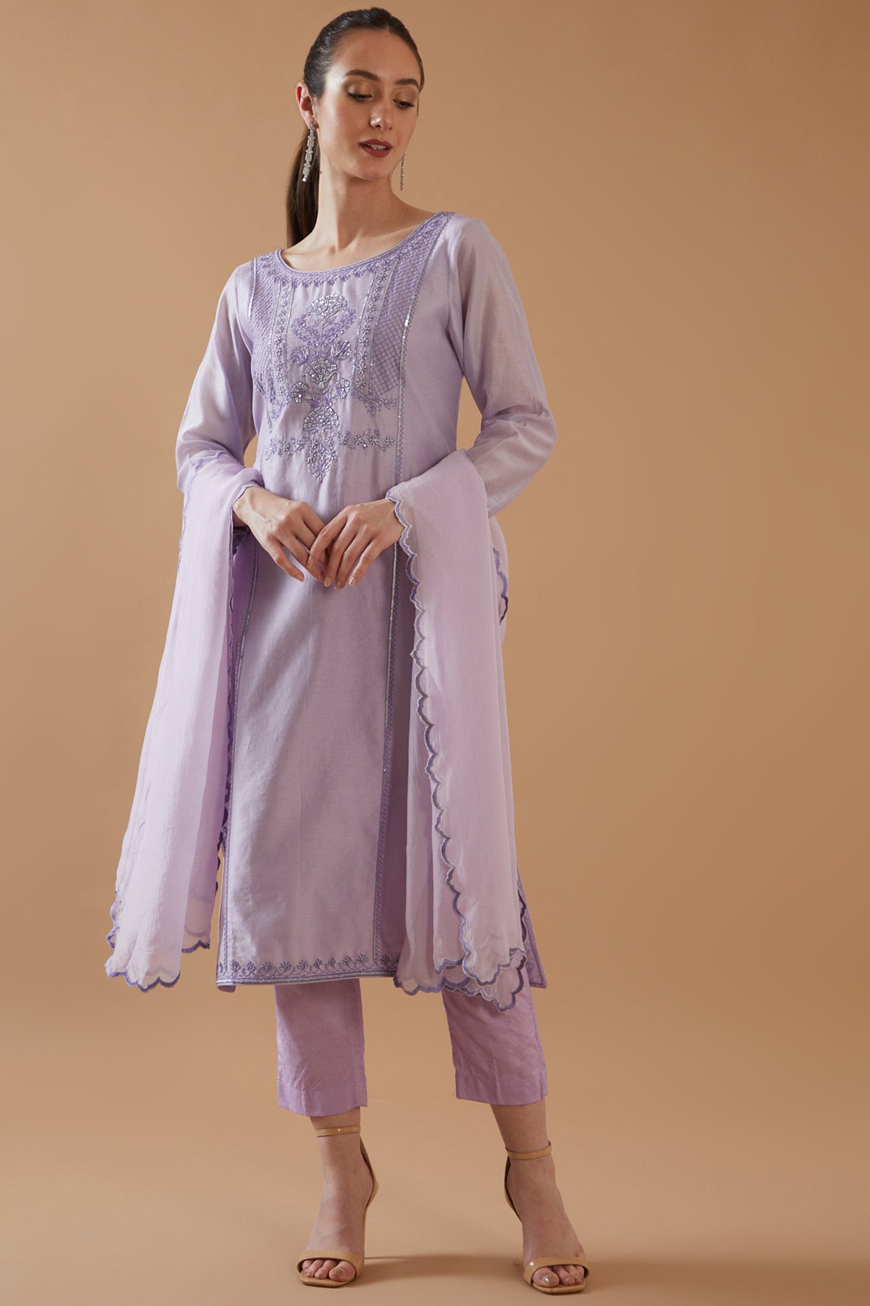 ZARDOZI HAND EMBROIDERED KURTA SET