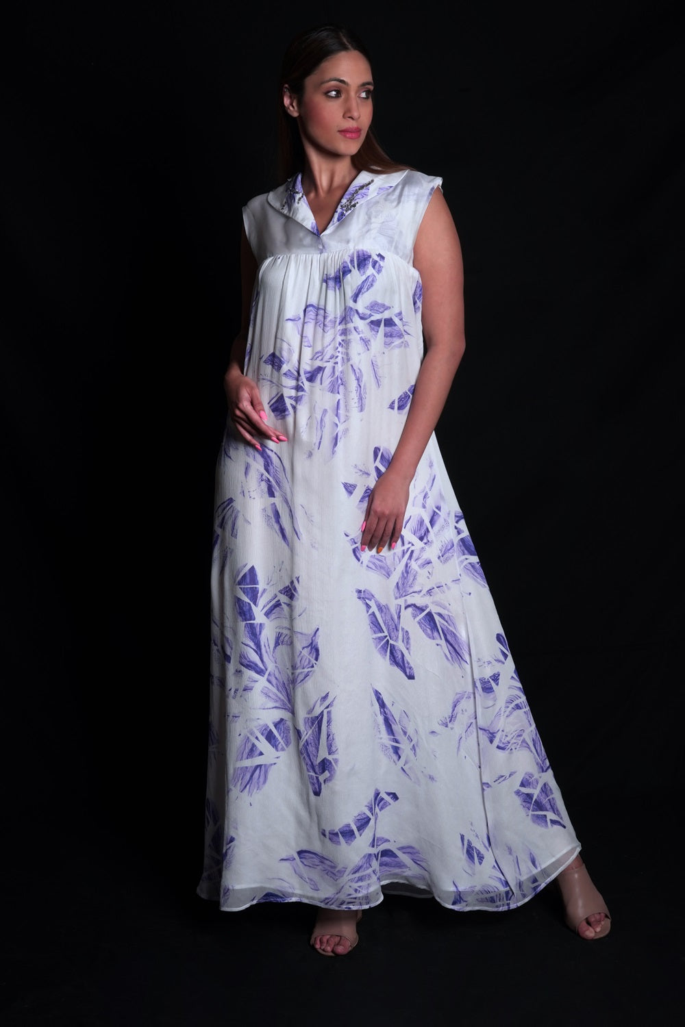 Lunar Rock Floral Printed Long Dress