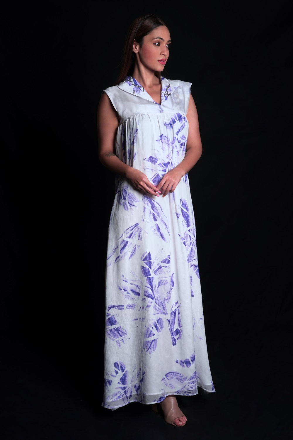 Lunar Rock Floral Printed Long Dress