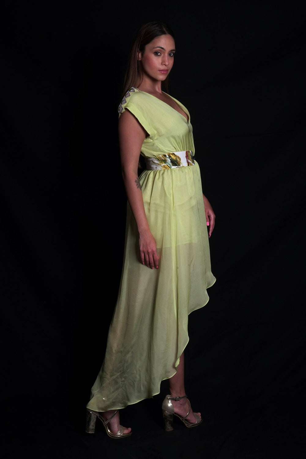 Daiquiri Green Asymmetric Dress