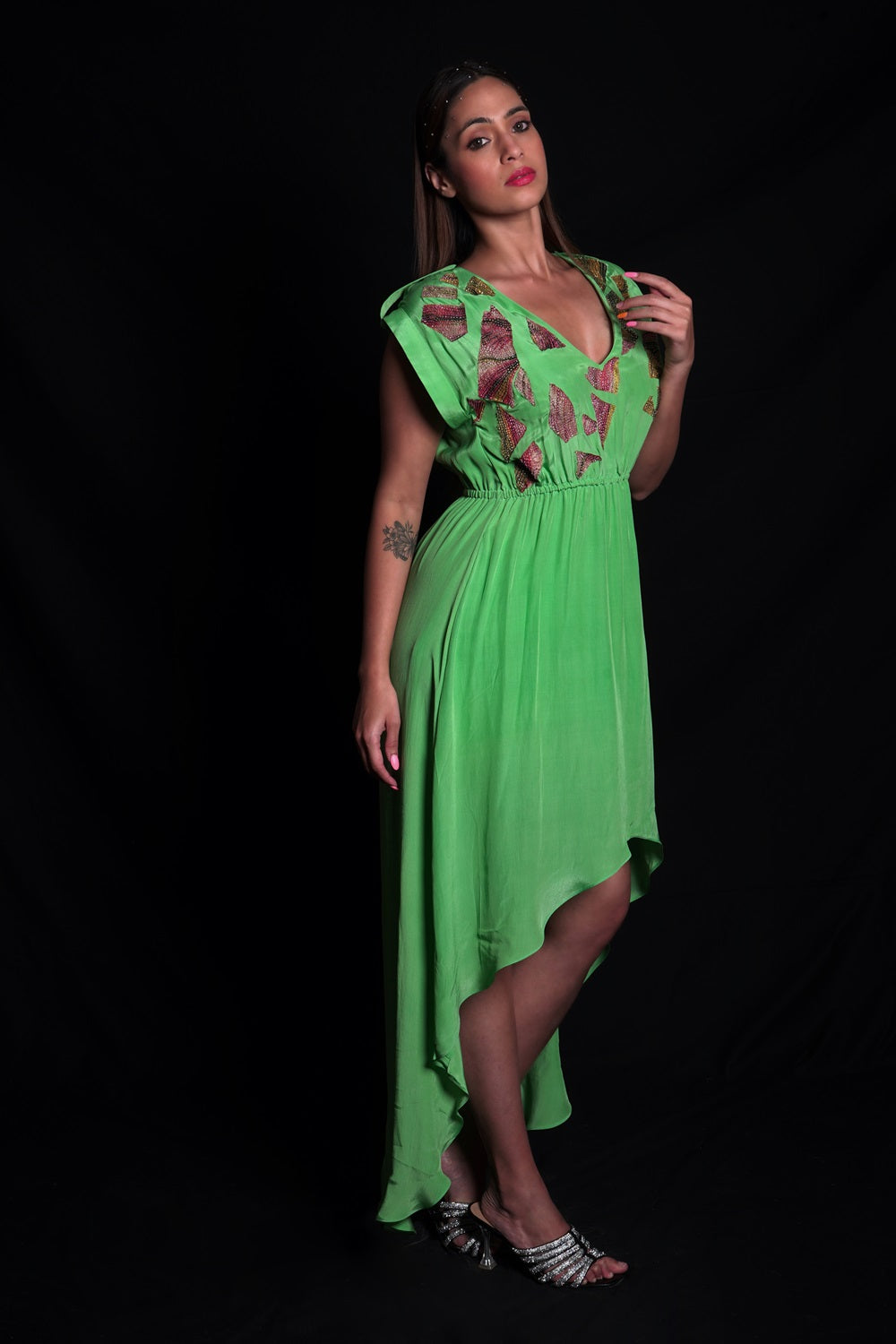 Absinthe Green Asymmetric Dress