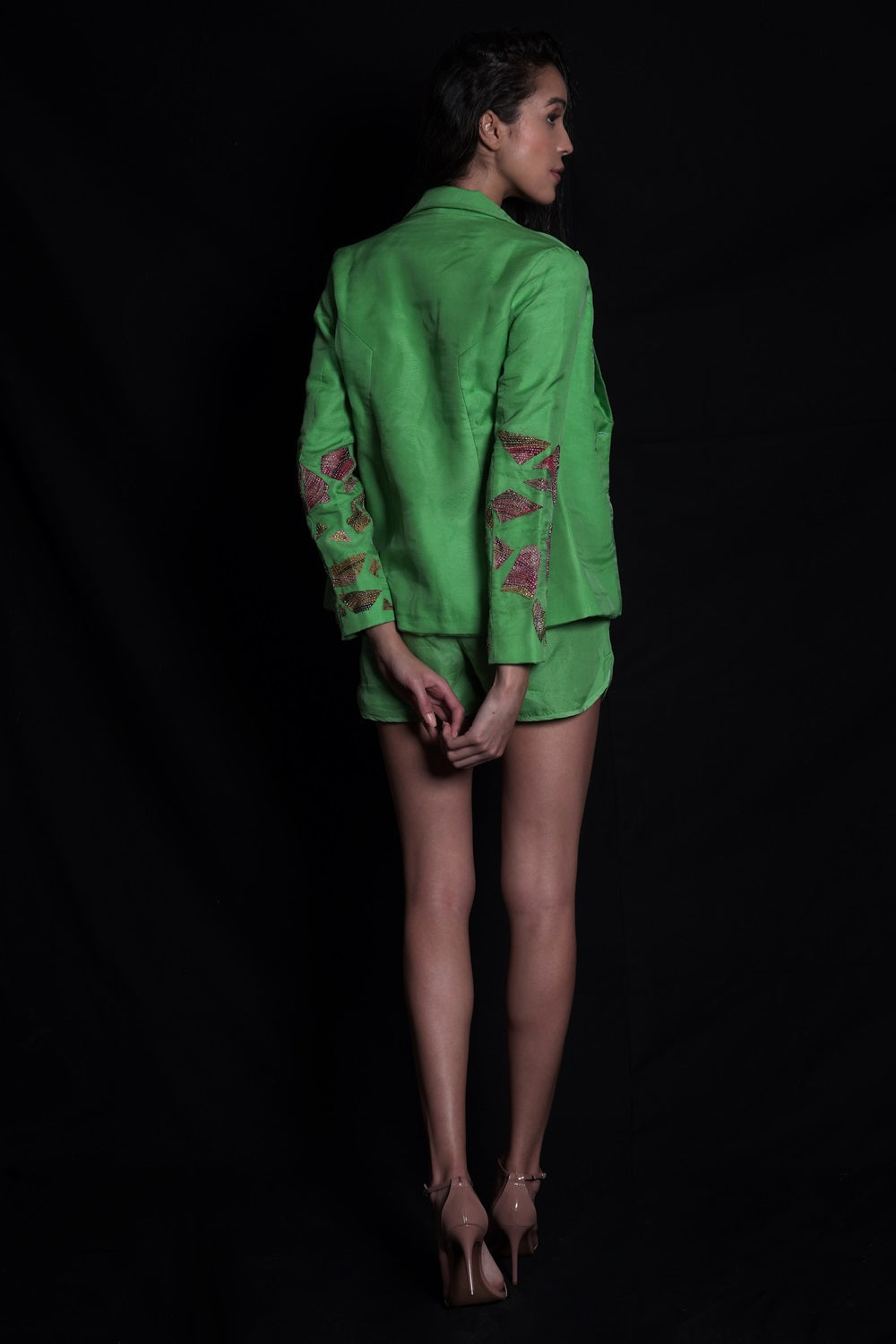 Absinthe Green Embroidered Blazer