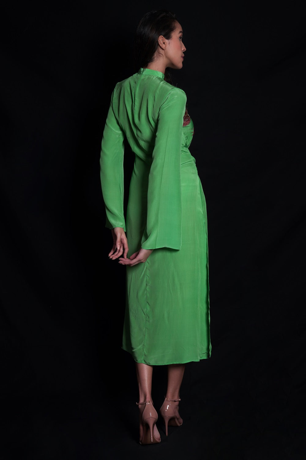 Absinthe Green Embroidered Dress