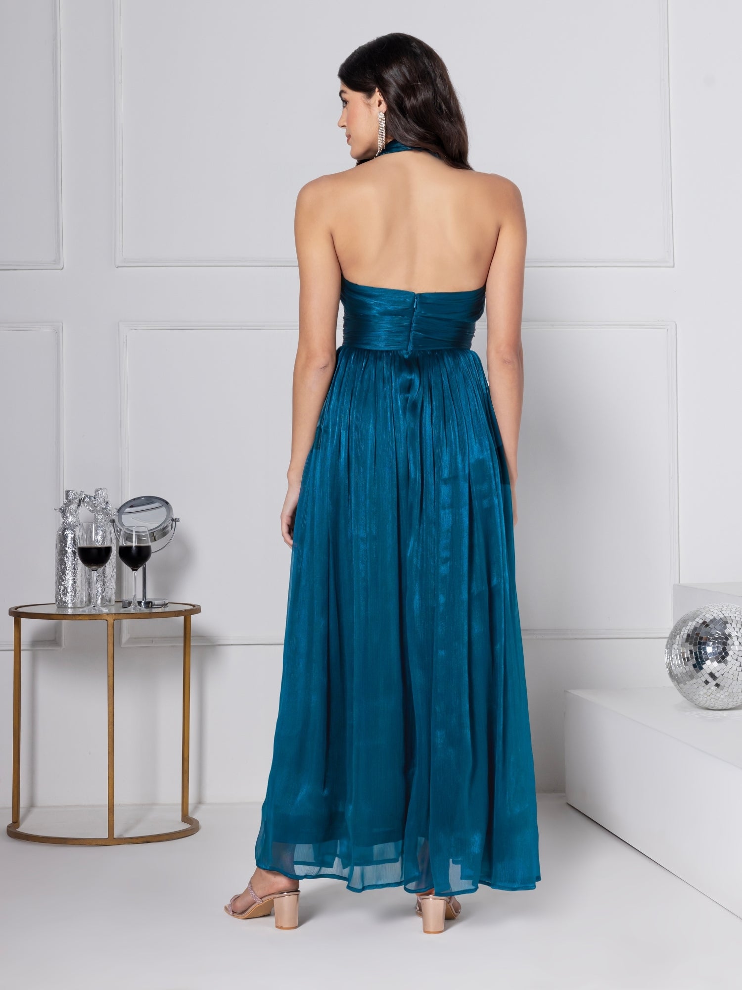 Teal Blue Elegante Gown