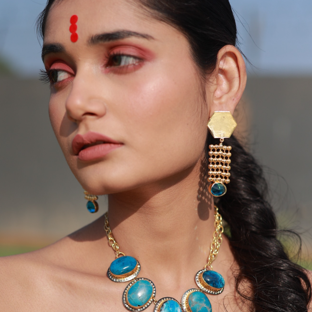 BLUE LACE EARRINGS