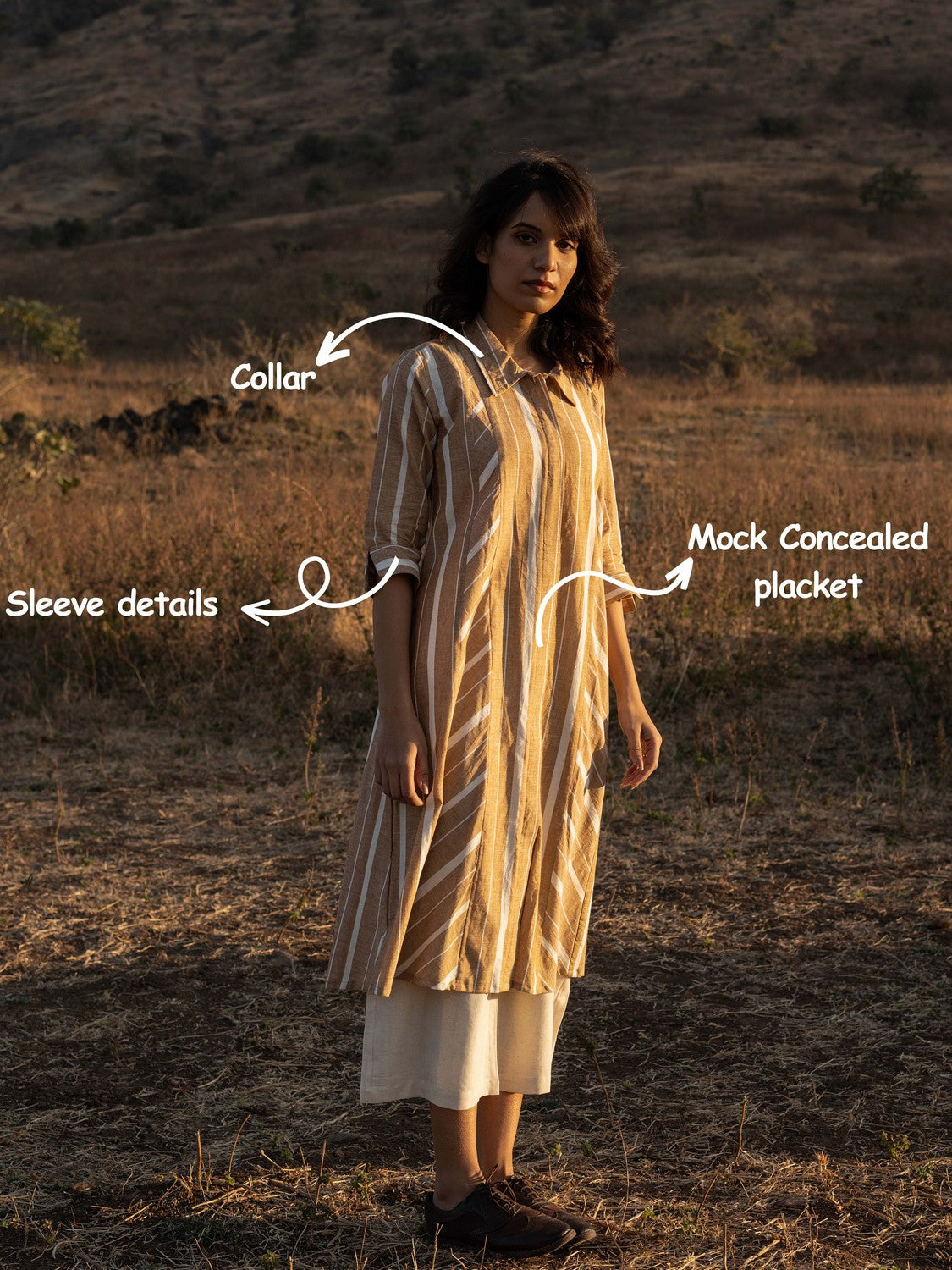 Dry Grass Kurta Set