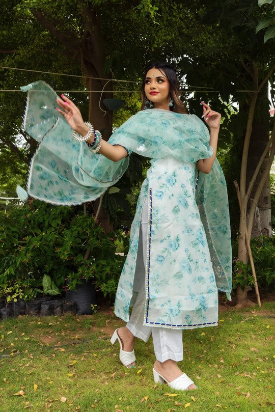 FALAK CHANDERI SUIT SET