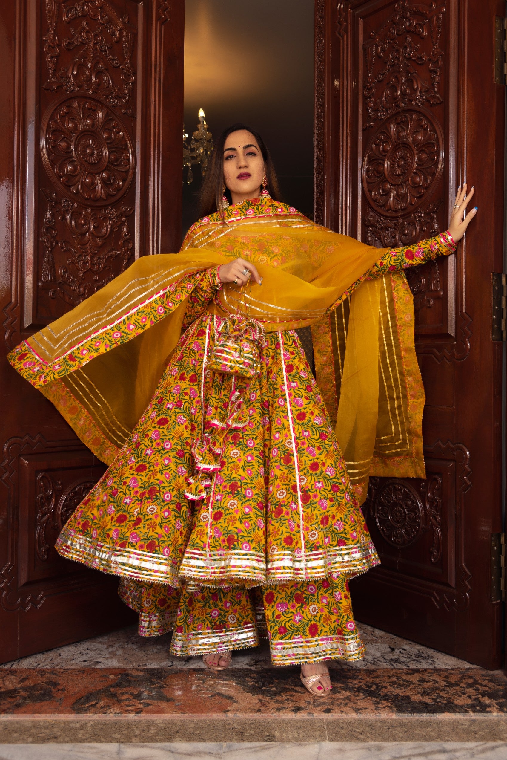 MASTANI COTTON ANARKALI PLAZO SET