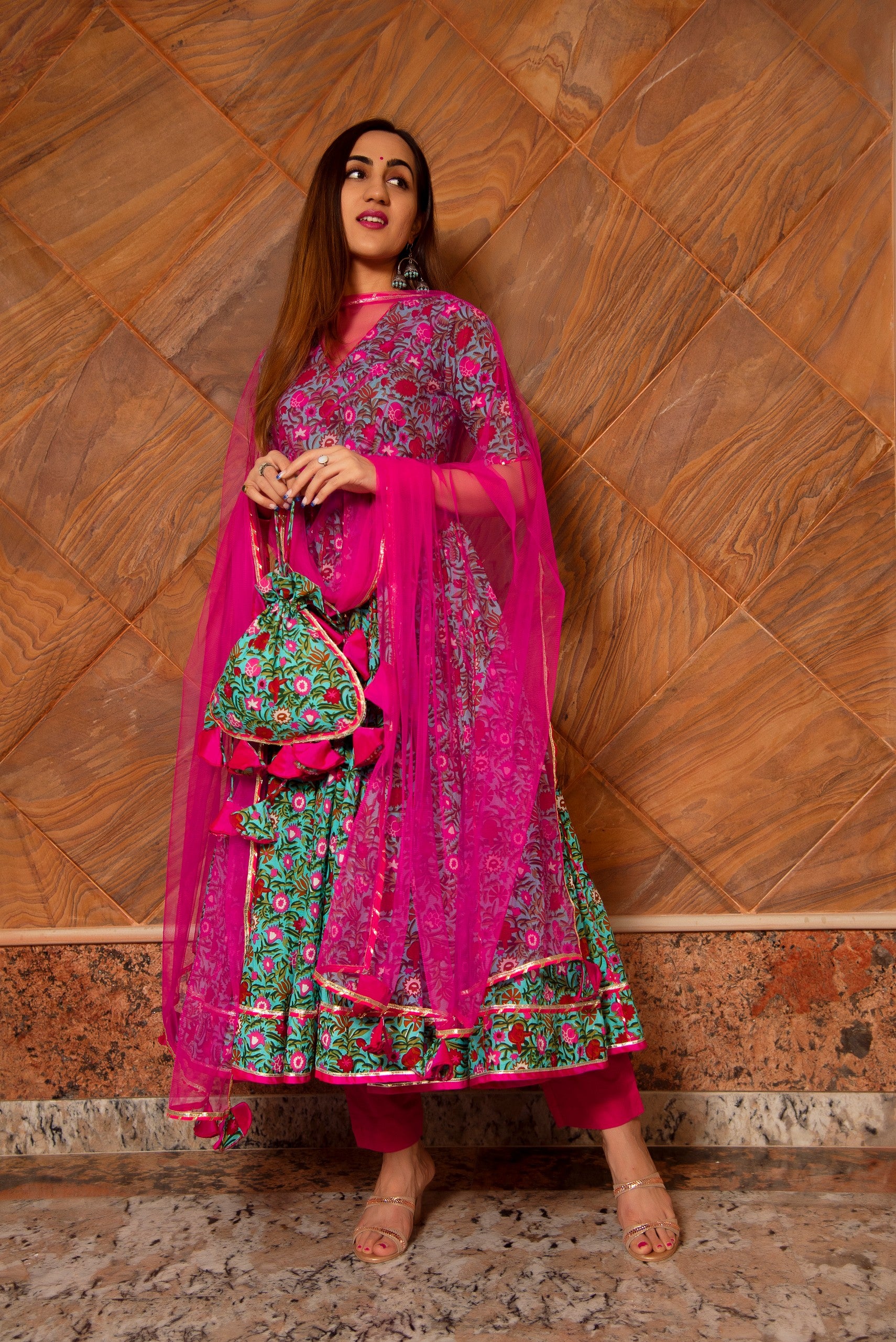 SURANGI KALIDAR COTTON ANARKALI SET