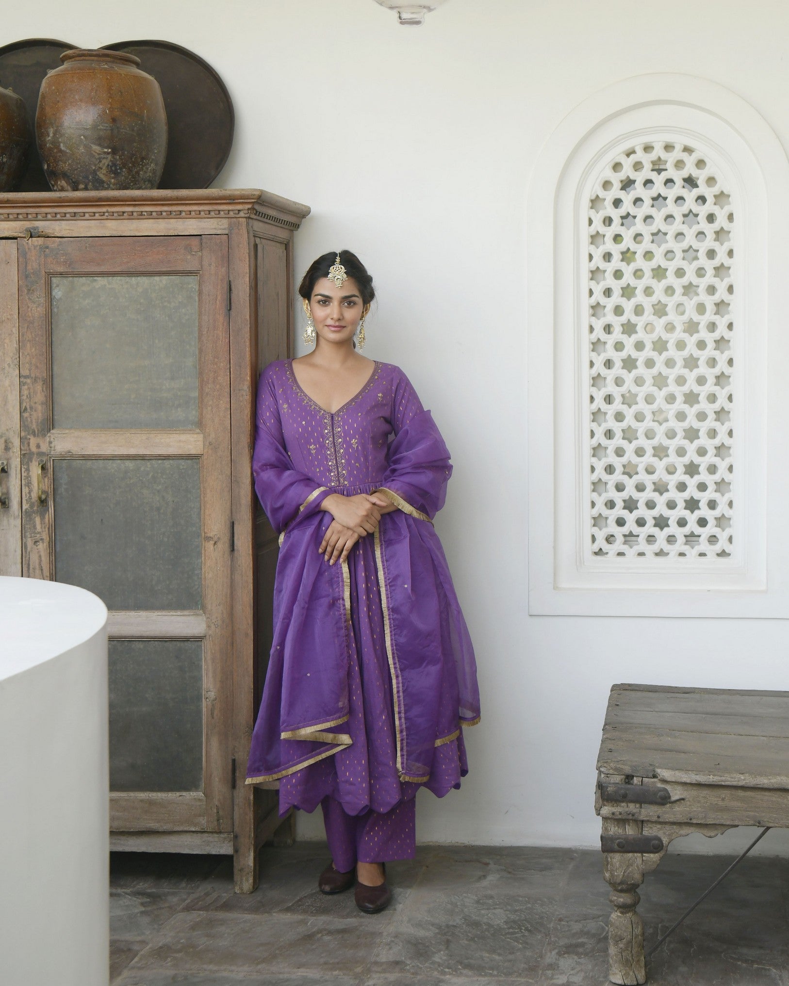 Dazzling Violet Kurta set