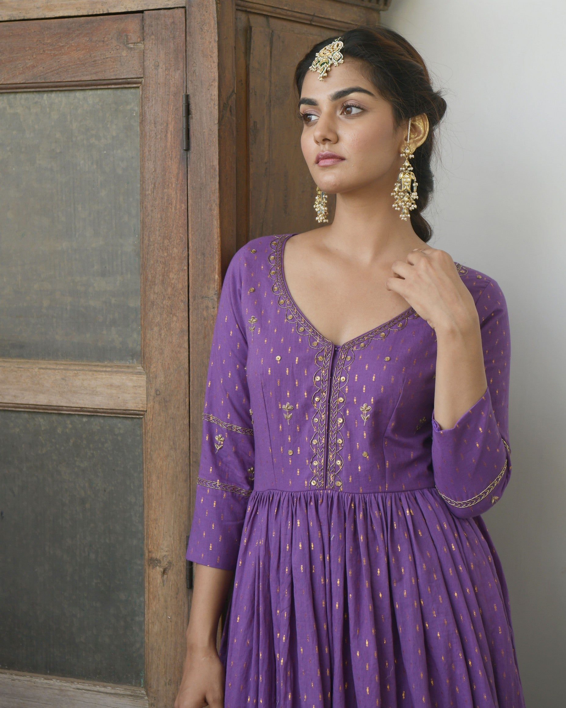 Dazzling Violet Kurta set