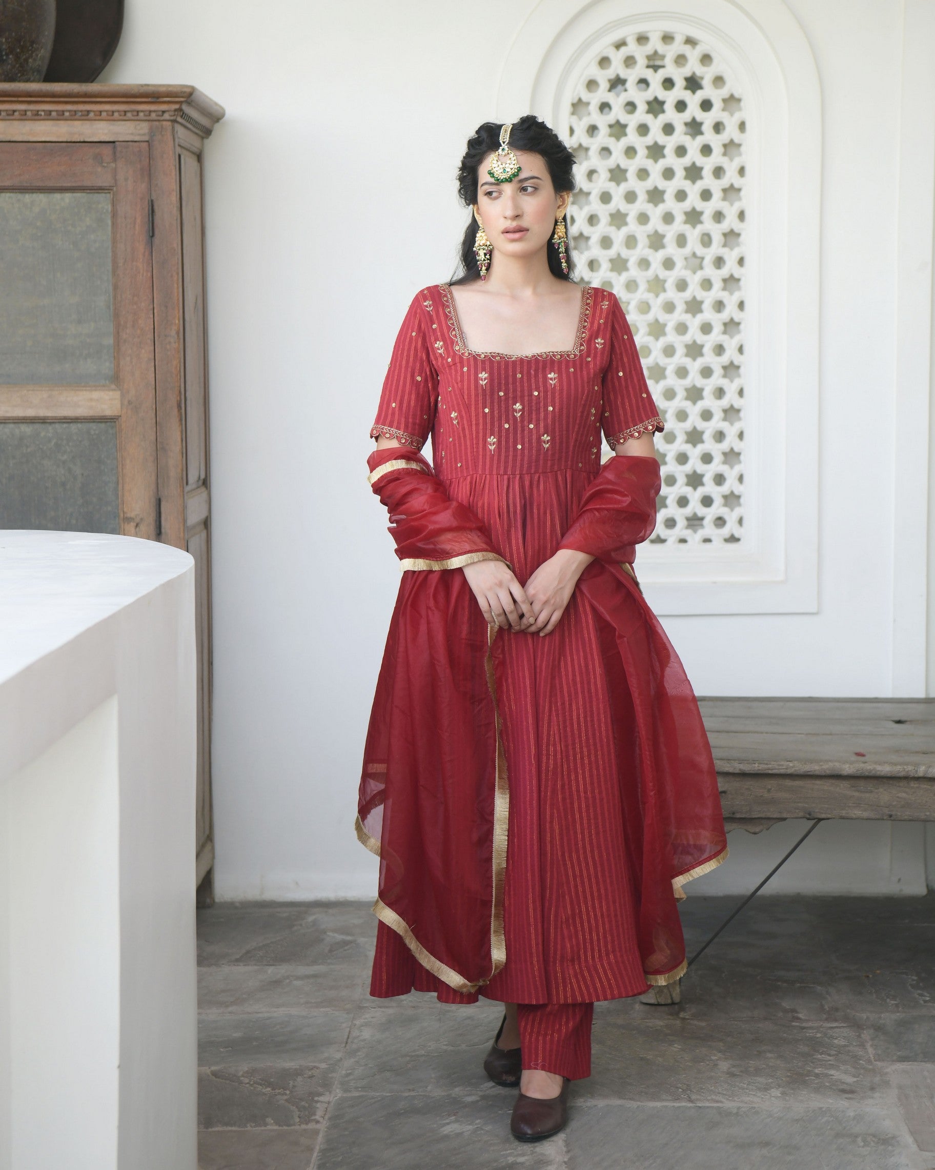 Cherry Sangria Kurta Set